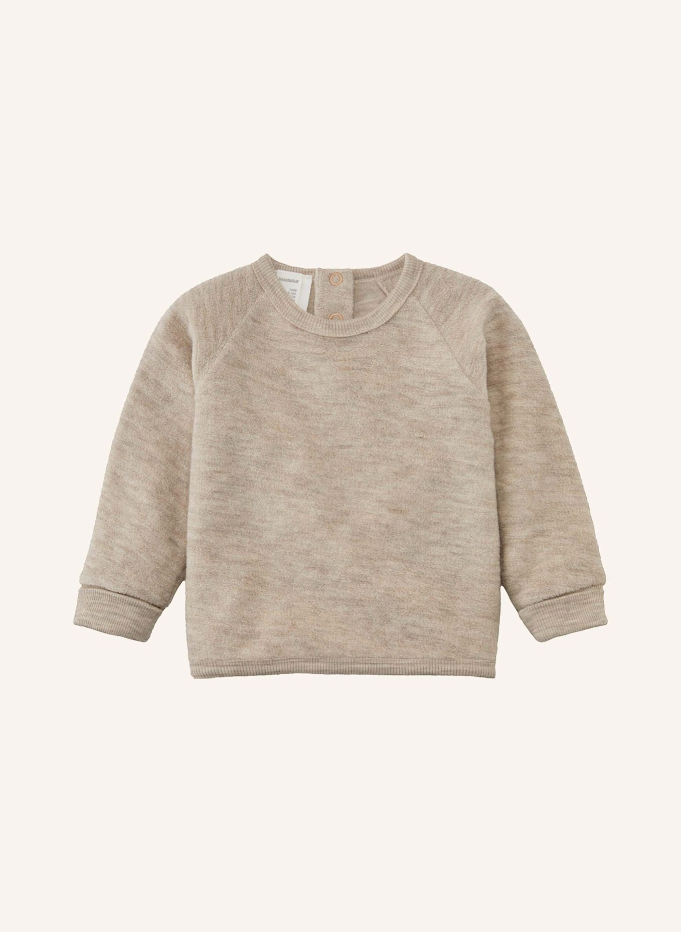 hessnatur hessnatur Wollfrottee Sweatshirt Raglan aus reiner Bio-Merinowolle: BEIGE