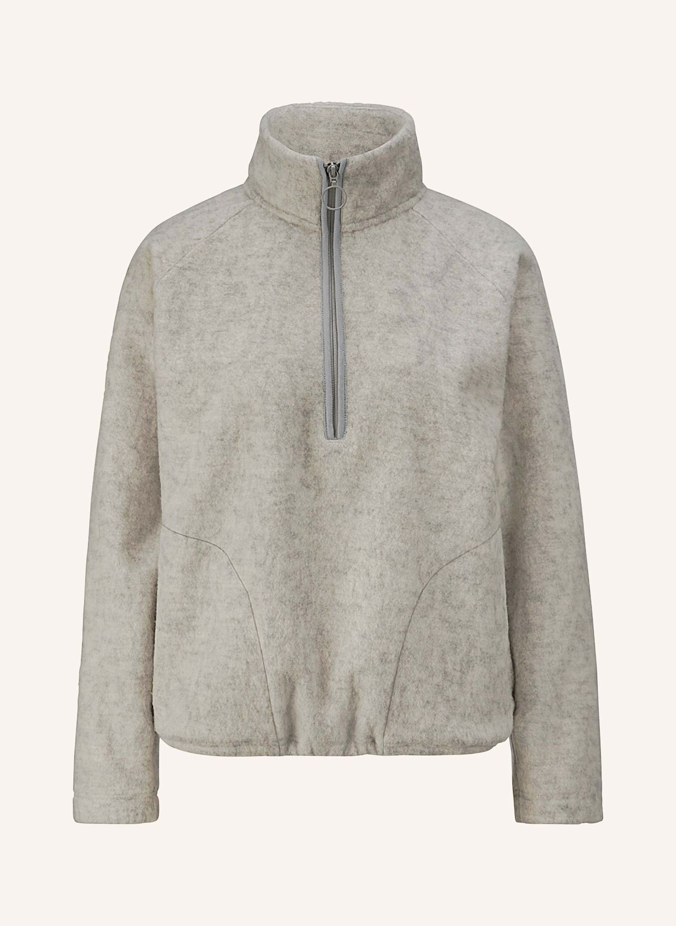 hessnatur hessnatur Wollfleece Troyer Relaxed aus reiner Bio-Merinowolle: GRAU