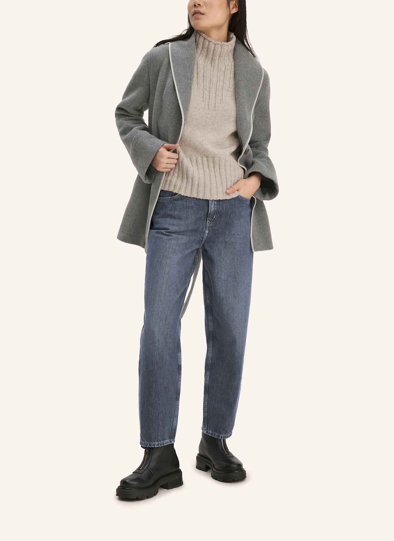 hessnatur hessnatur Strick Pullover aus Wolle und Bio-Baumwolle: WEISS