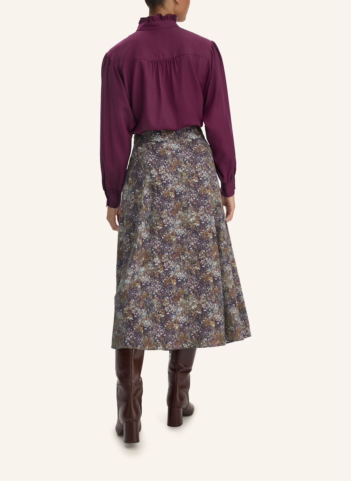hessnatur hessnatur Rock Midi aus TENCEL™ Lyocell- und LENZING™ ECOVERO™ Viskose: LILA