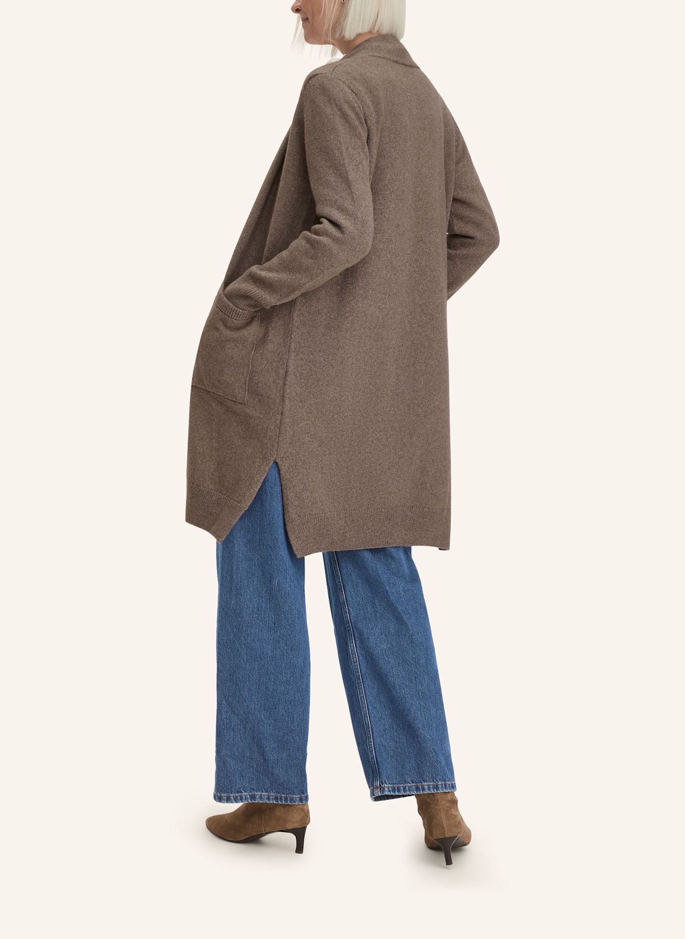 hessnatur Strick Jacke: CAMEL