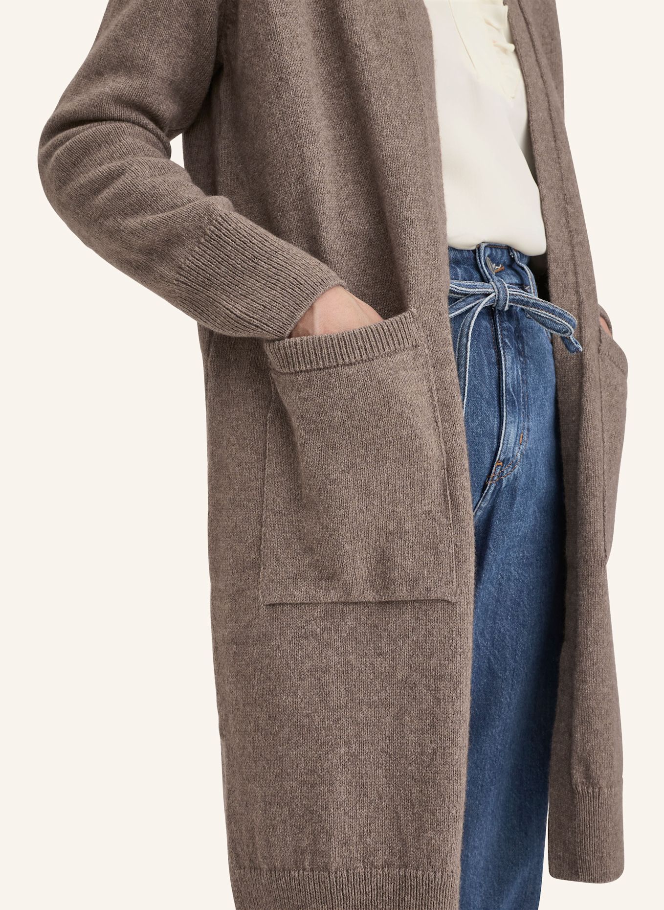 hessnatur Strick Jacke: CAMEL