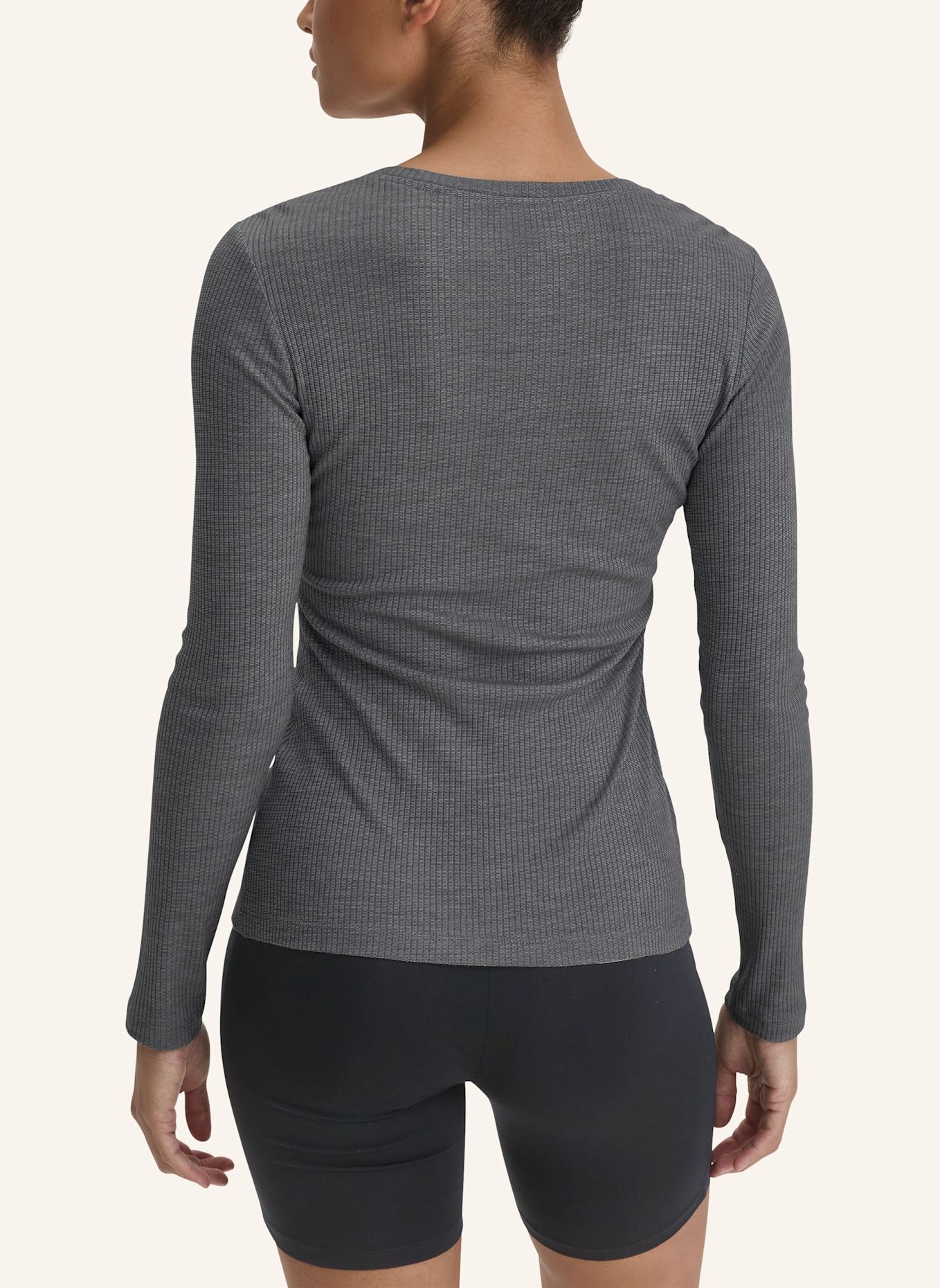 hessnatur hessnatur Longsleeve WARM TOUCH aus Bio-Schurwolle und TENCEL™ Lyocell: GRAU