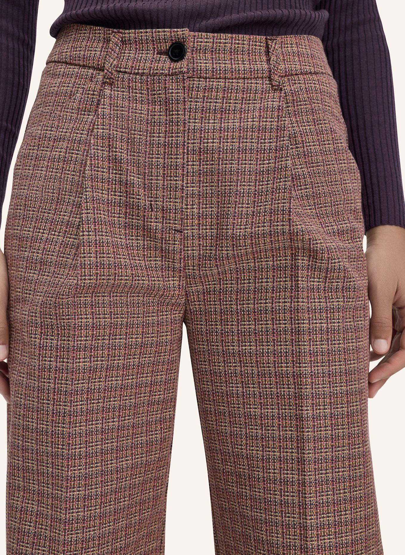 hessnatur hessnatur Tweed-Hose Wide Leg Relaxed aus reiner Bio-Baumwolle: ROSA