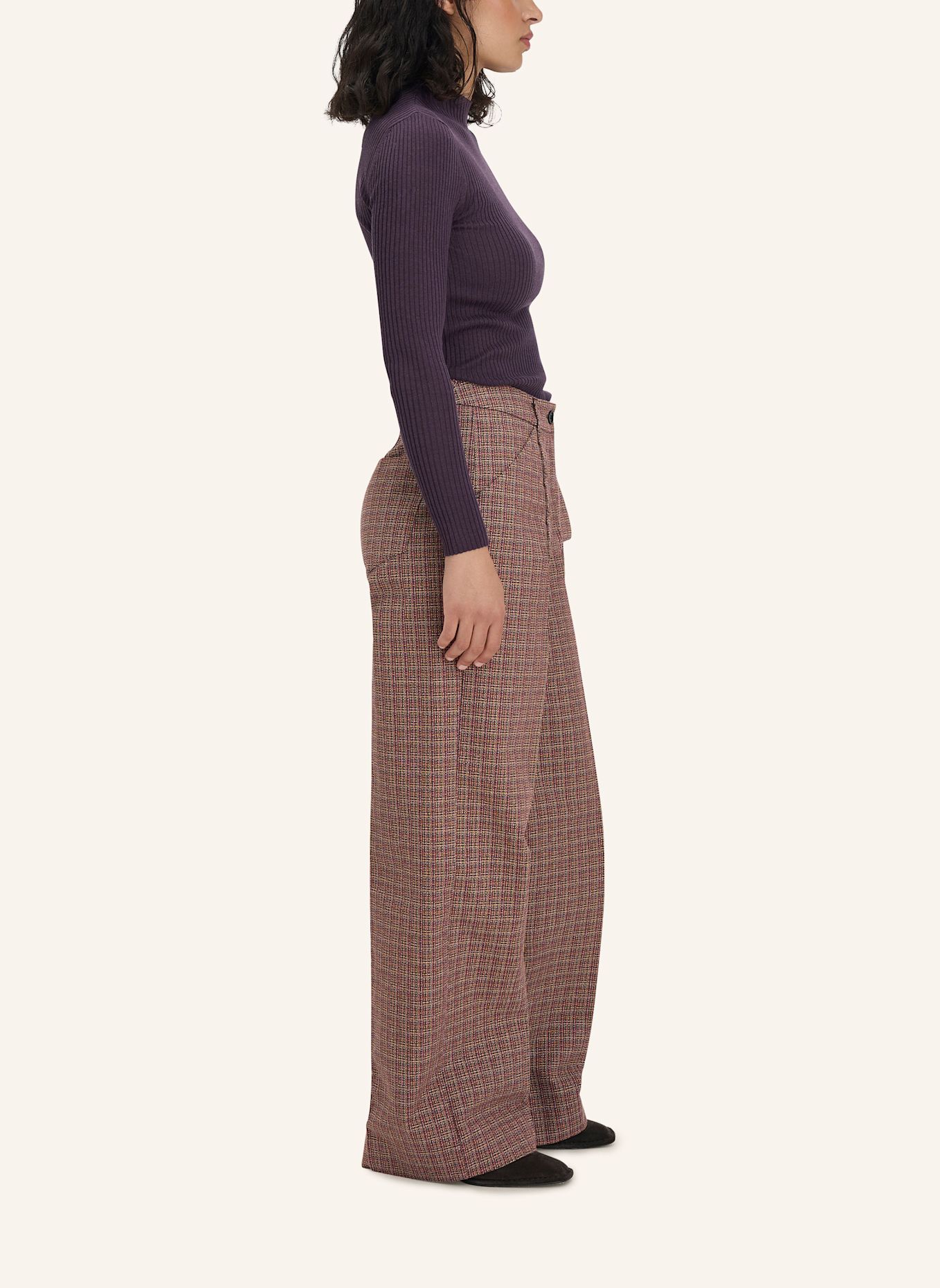 hessnatur hessnatur Tweed-Hose Wide Leg Relaxed aus reiner Bio-Baumwolle: ROSA