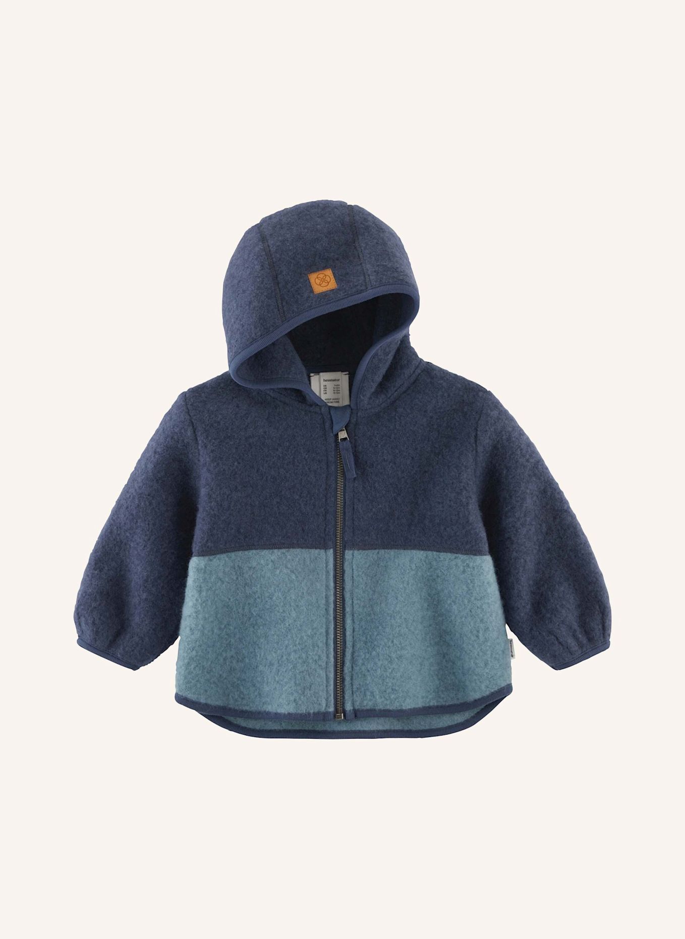 hessnatur Wollfleece Jacke: BLAU