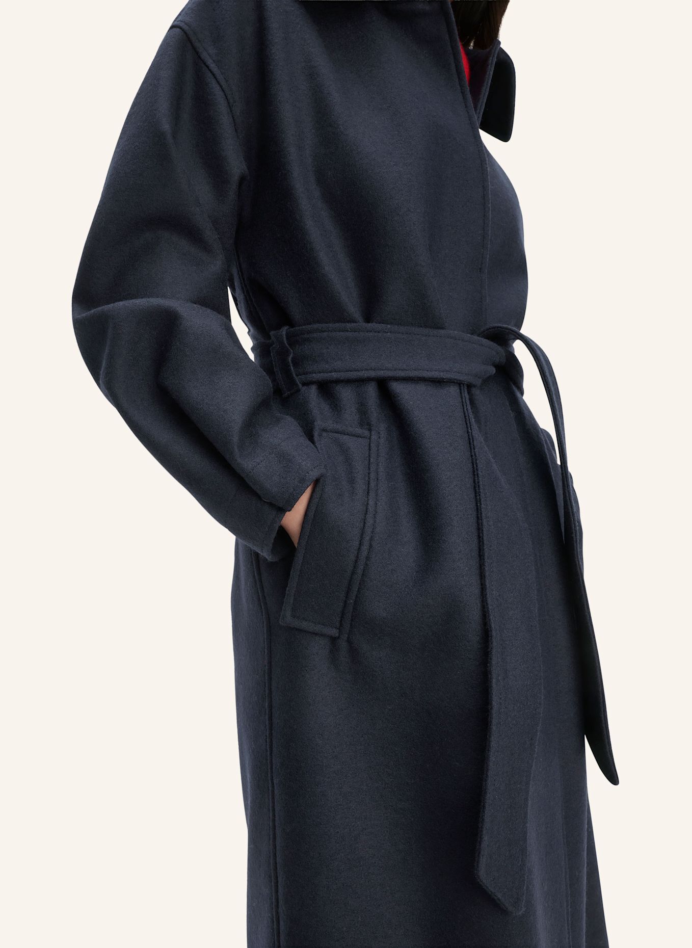 hessnatur hessnatur Mantel Boiled Wool Oversized aus reiner Bio-Schurwolle: BLAU