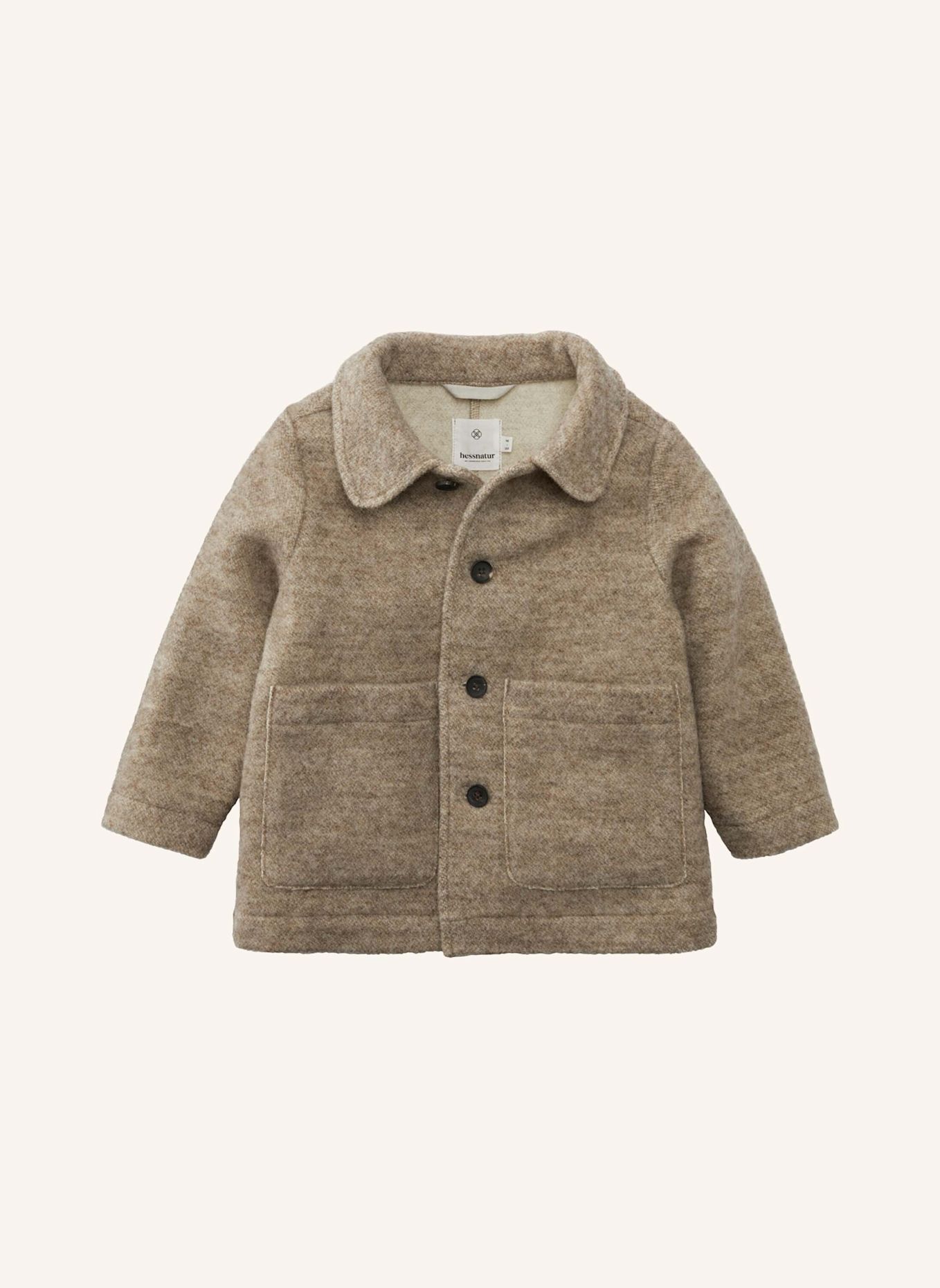 hessnatur hessnatur Kurzmantel Relaxed aus Rhönwolle und europäischer Schurwolle: BEIGE