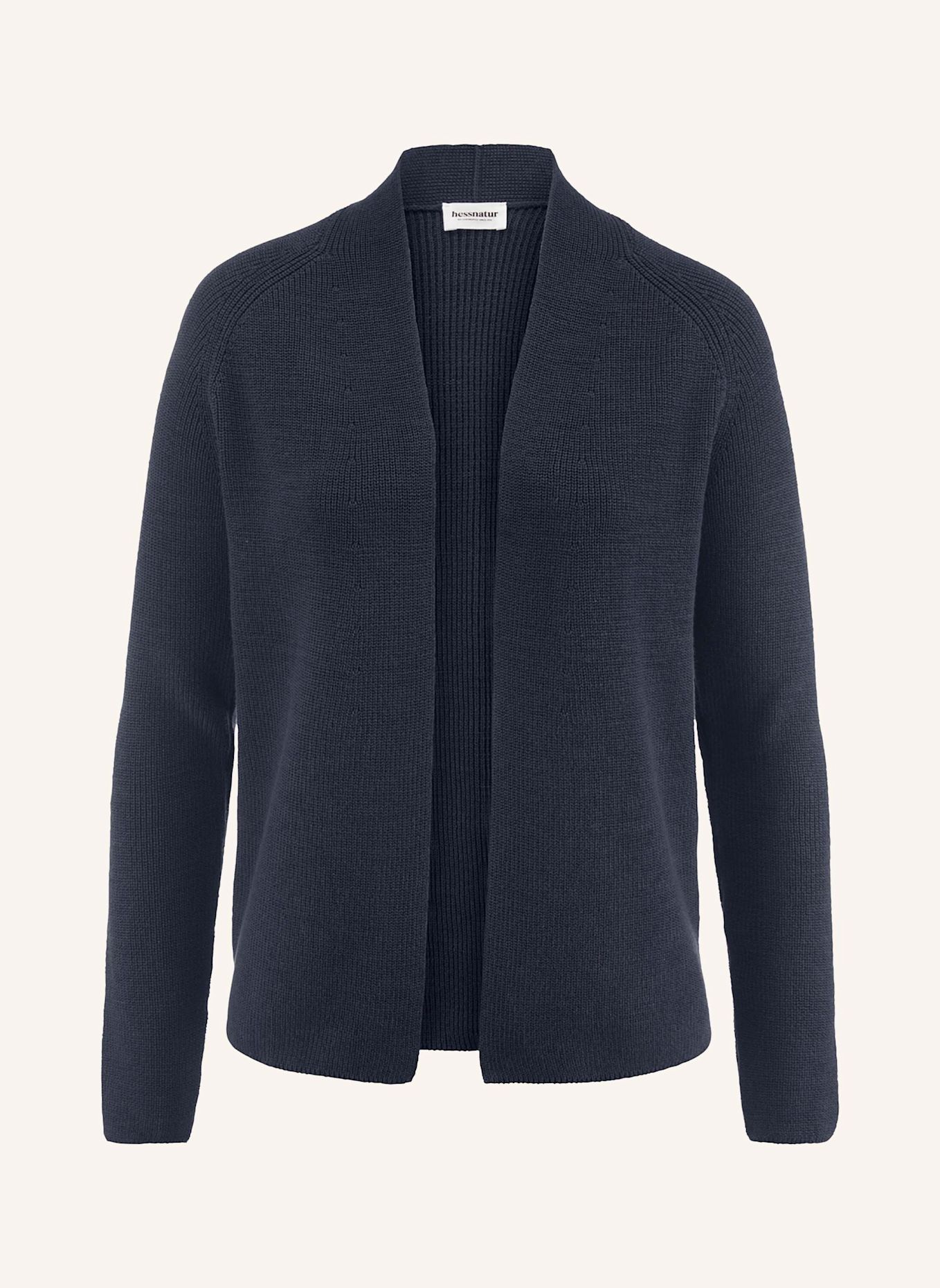 hessnatur hessnatur Strick Jacke Regular aus reiner Bio-Baumwolle: BLAU