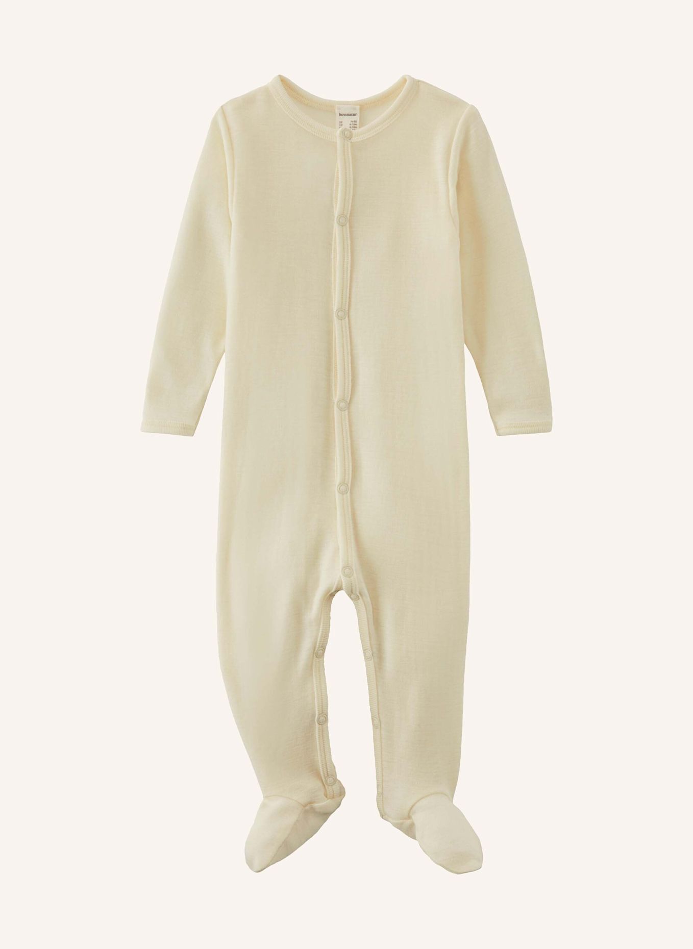 hessnatur hessnatur Schlafoverall aus Bio-Merinowolle mit Seide: BEIGE
