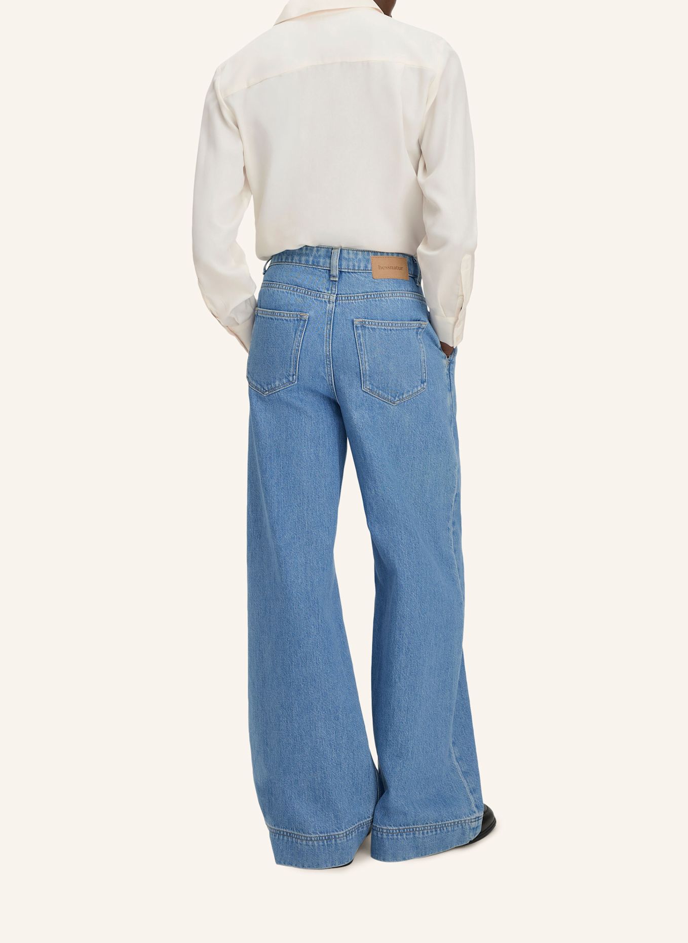 hessnatur hessnatur Jeans Wide Leg mit Bundfalten aus Bio-Baumwolle mit TENCEL™ Lyocell: BLAU