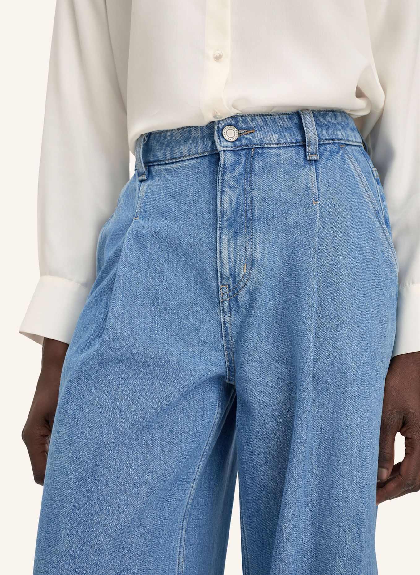 hessnatur hessnatur Jeans Wide Leg mit Bundfalten aus Bio-Baumwolle mit TENCEL™ Lyocell: BLAU