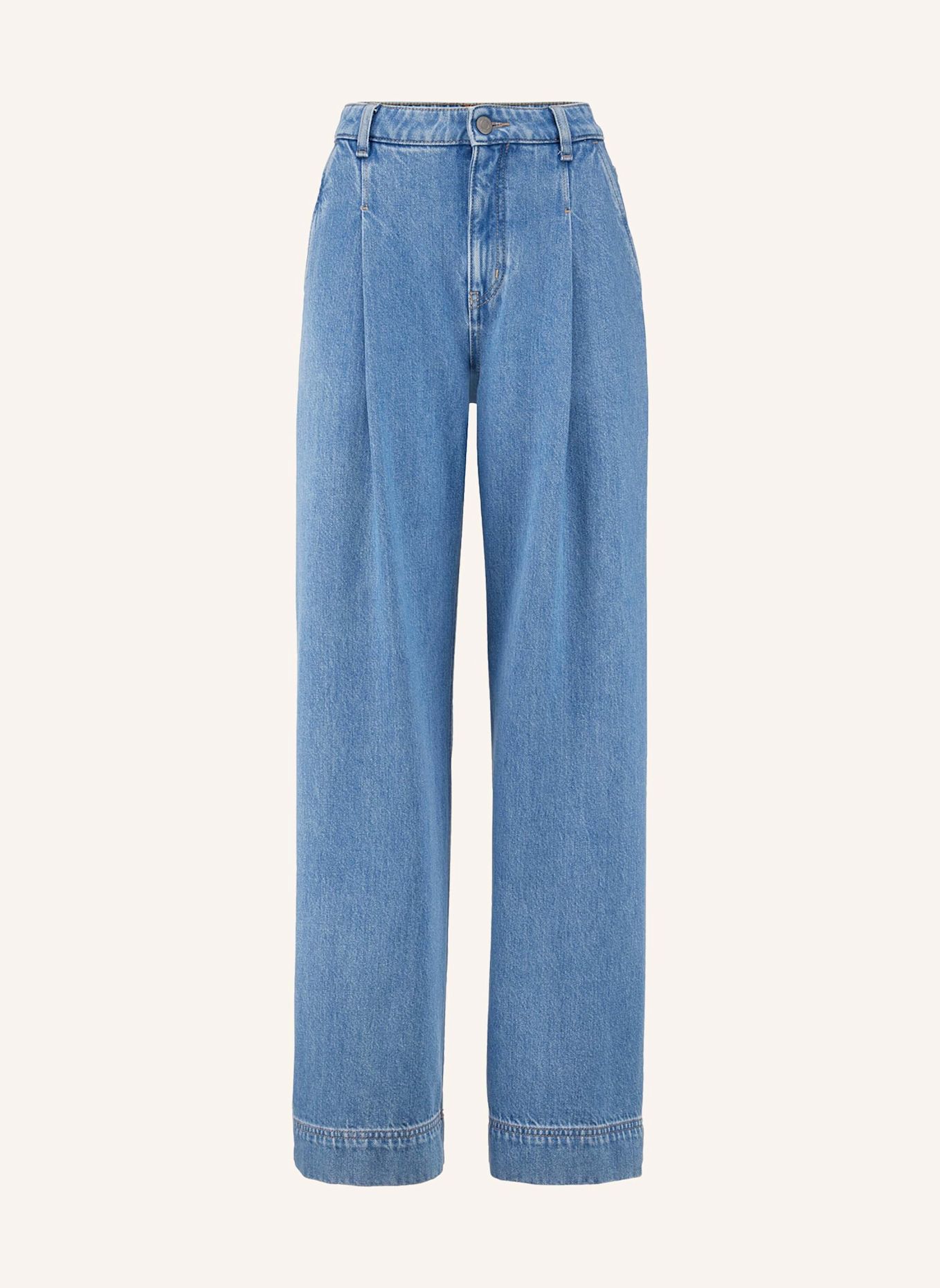 hessnatur hessnatur Jeans Wide Leg mit Bundfalten aus Bio-Baumwolle mit TENCEL™ Lyocell: BLAU