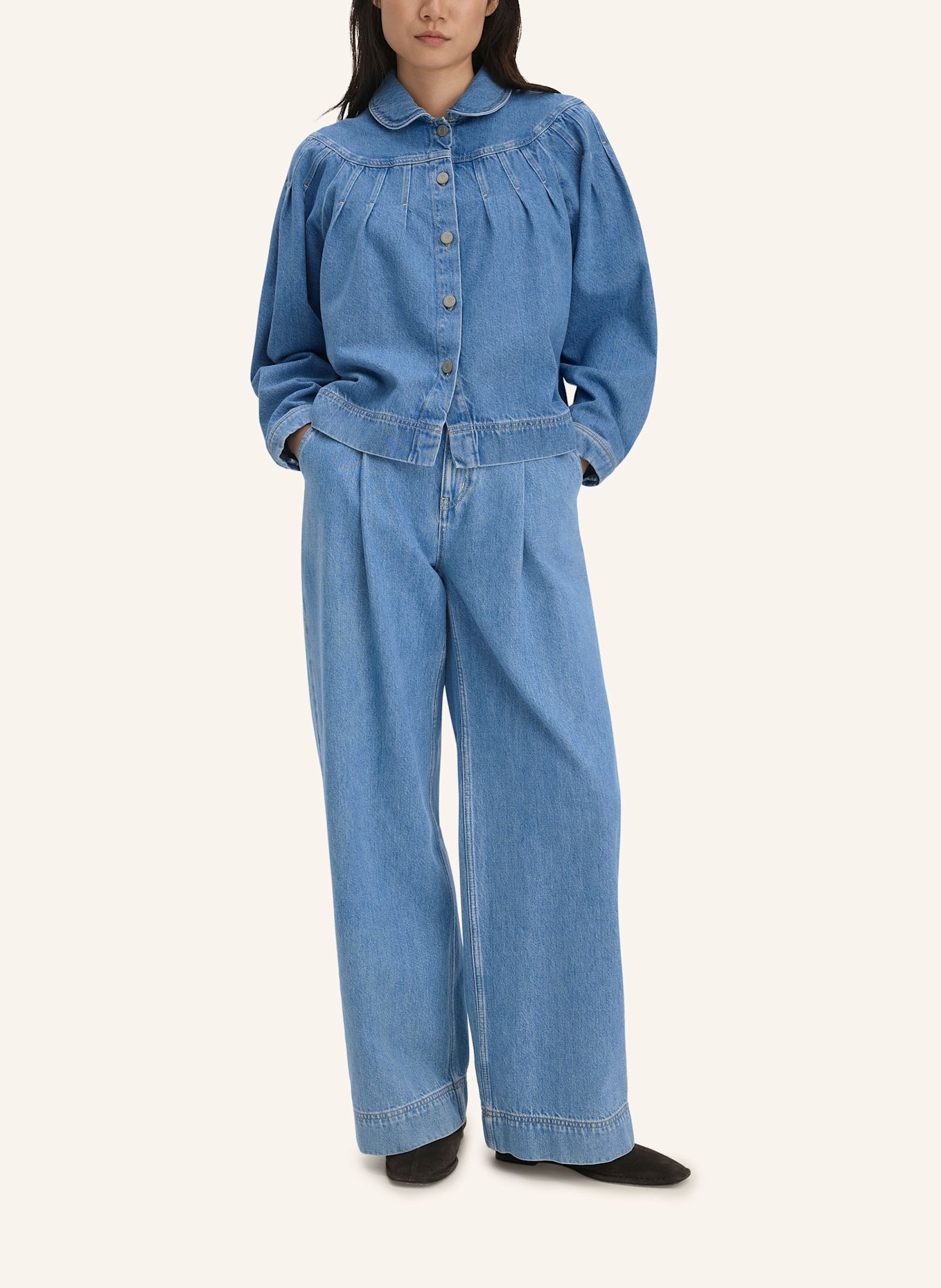 hessnatur hessnatur Jeansjacke Relaxed aus Bio-Baumwolle mit TENCEL™ Lyocell: BLAU