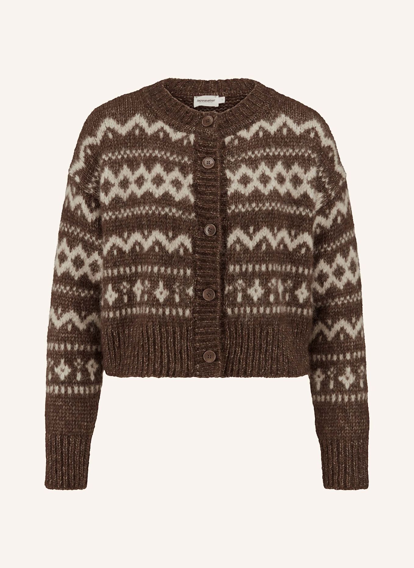 hessnatur hessnatur Strickjacke Relaxed aus Alpaka mit Bio-Baumwolle: BRAUN