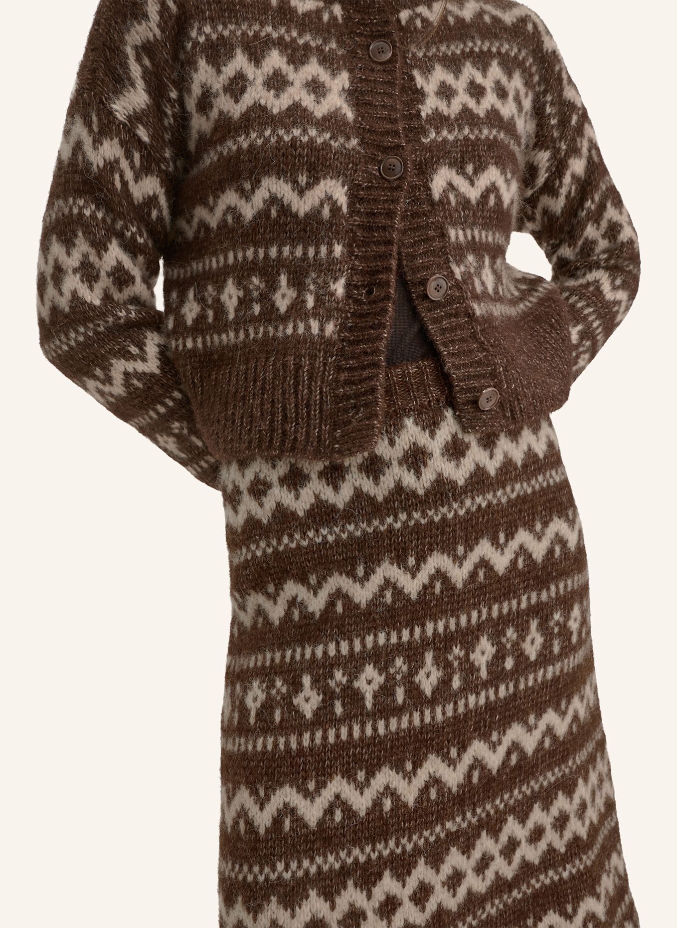 hessnatur hessnatur Strickrock Relaxed aus Alpaka mit Bio-Baumwolle: BRAUN