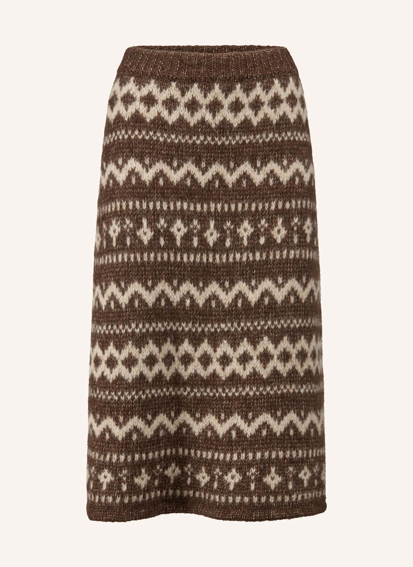 hessnatur hessnatur Strickrock Relaxed aus Alpaka mit Bio-Baumwolle: BRAUN