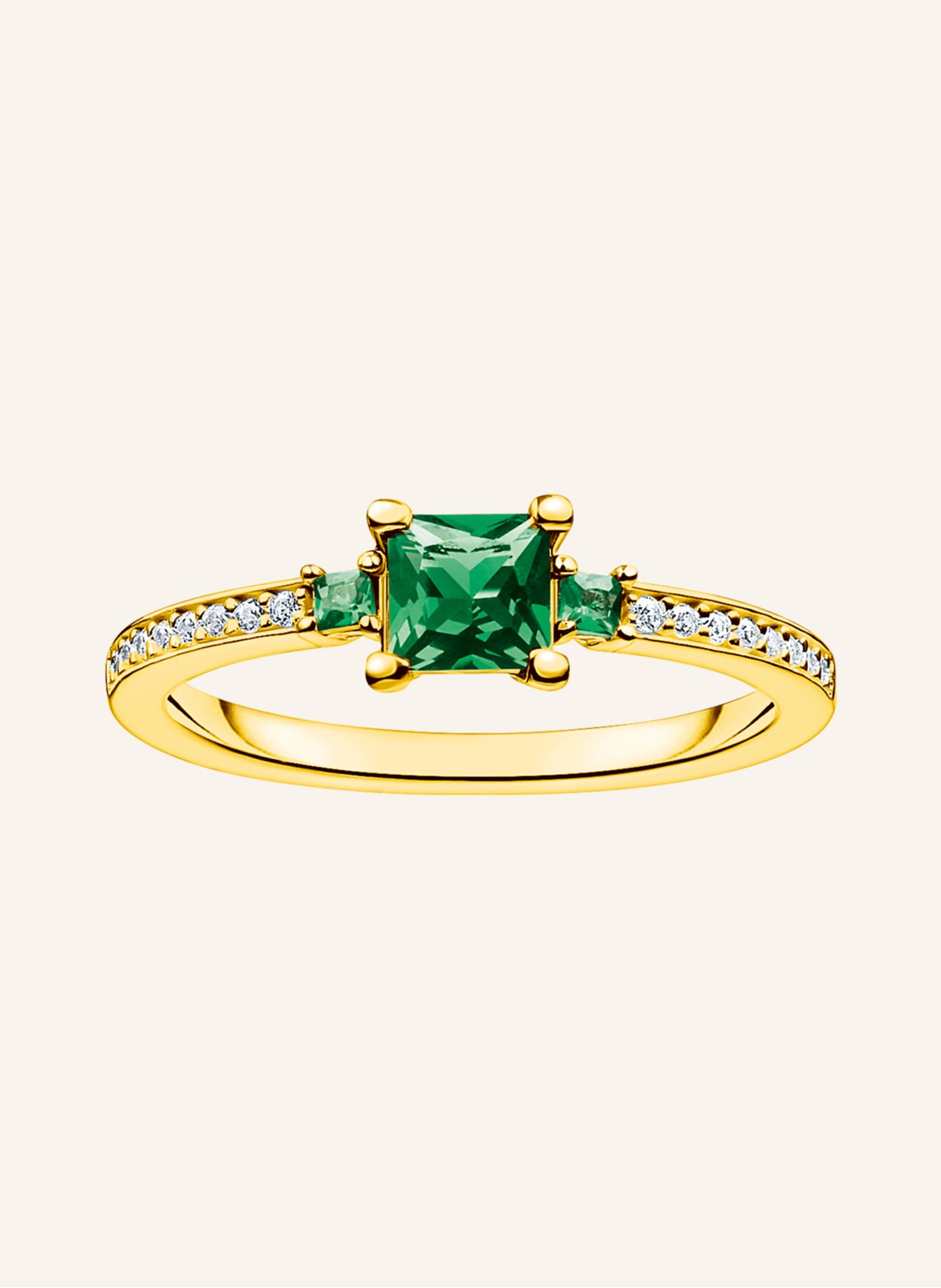 THOMAS SABO Ring, Farbe: GOLD/ GRÜN (Bild 1)