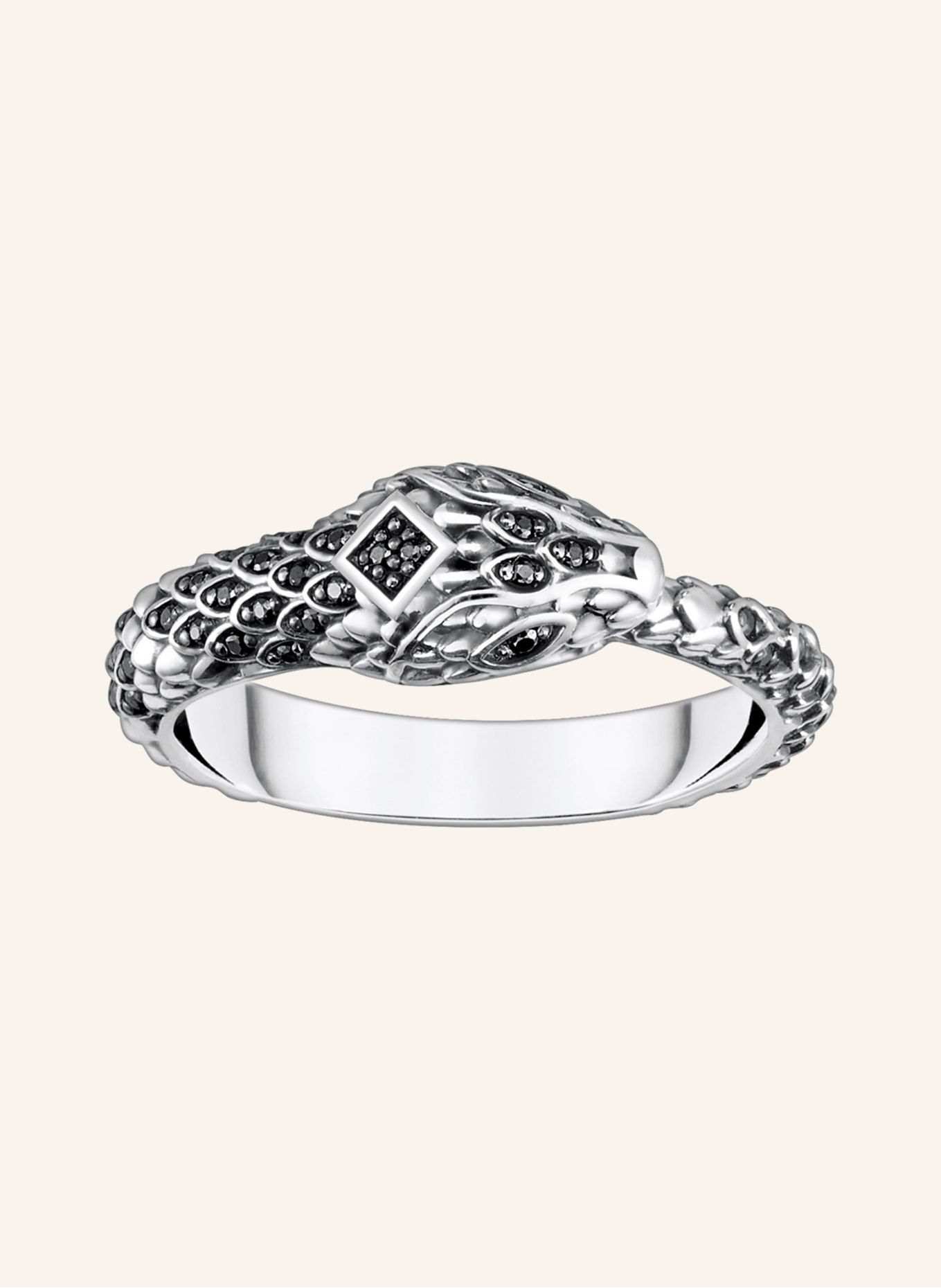 THOMAS SABO Ring: SILBER/ SCHWARZ