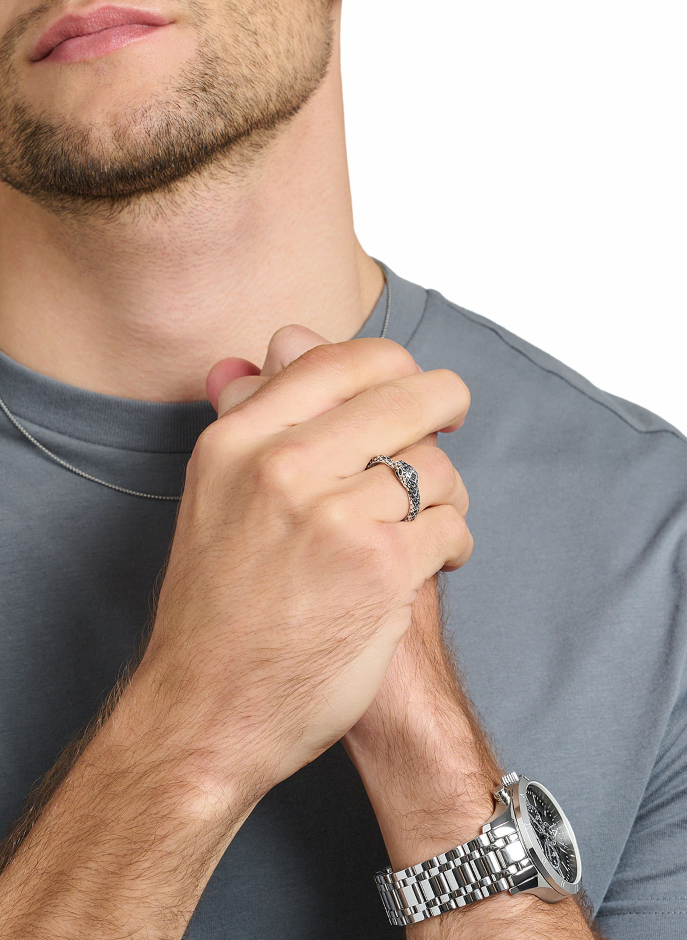 THOMAS SABO Ring: SILBER/ SCHWARZ