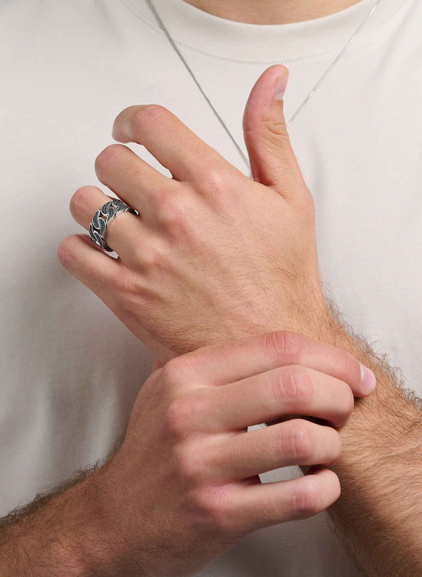 THOMAS SABO Ring: SILBER / SCHWARZ