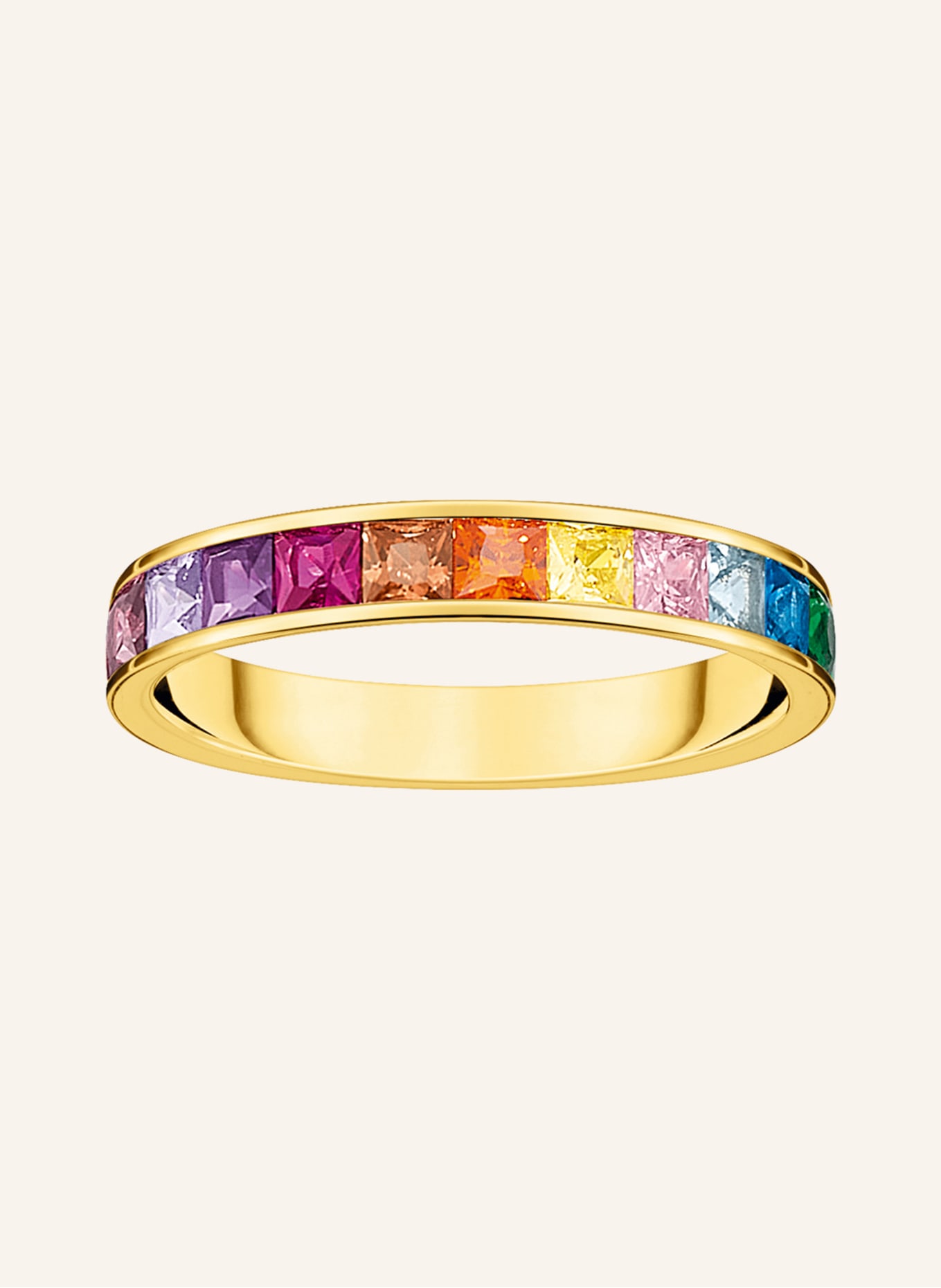 THOMAS SABO Ring, Farbe: GOLD/ ROT/ HELLBLAU/ ORANGE/ GRÜN (Bild 1)