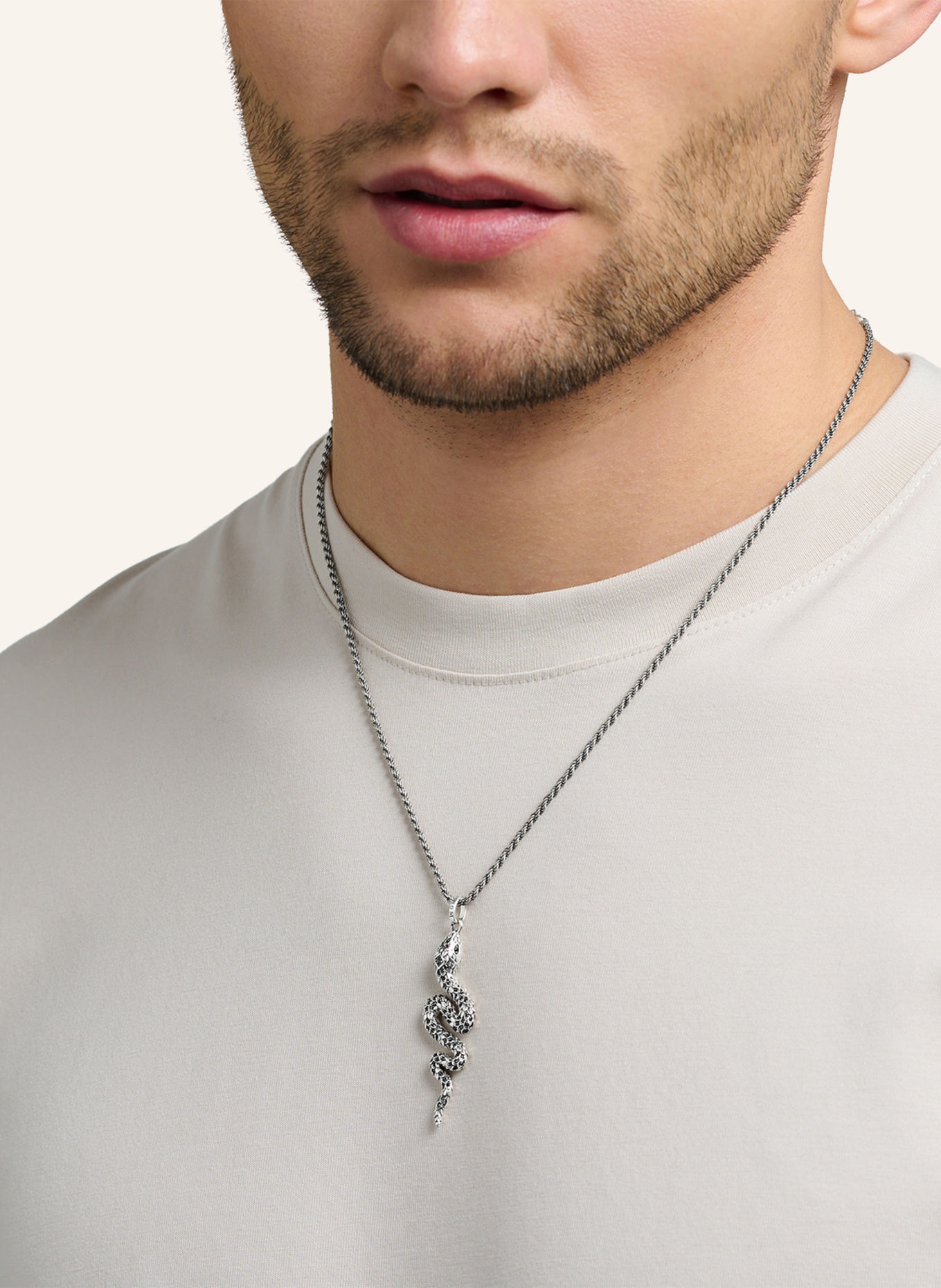THOMAS SABO Anhänger: SILBER / SCHWARZ