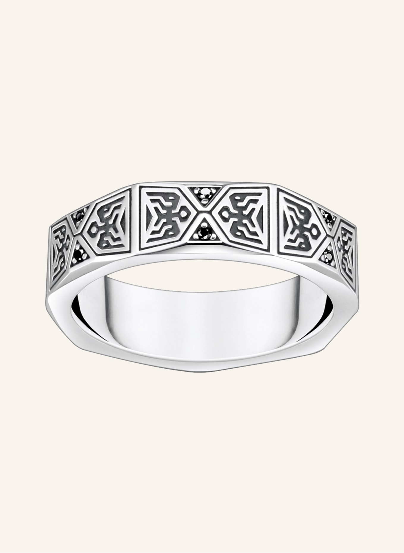 THOMAS SABO Ring: SILBER/ SCHWARZ