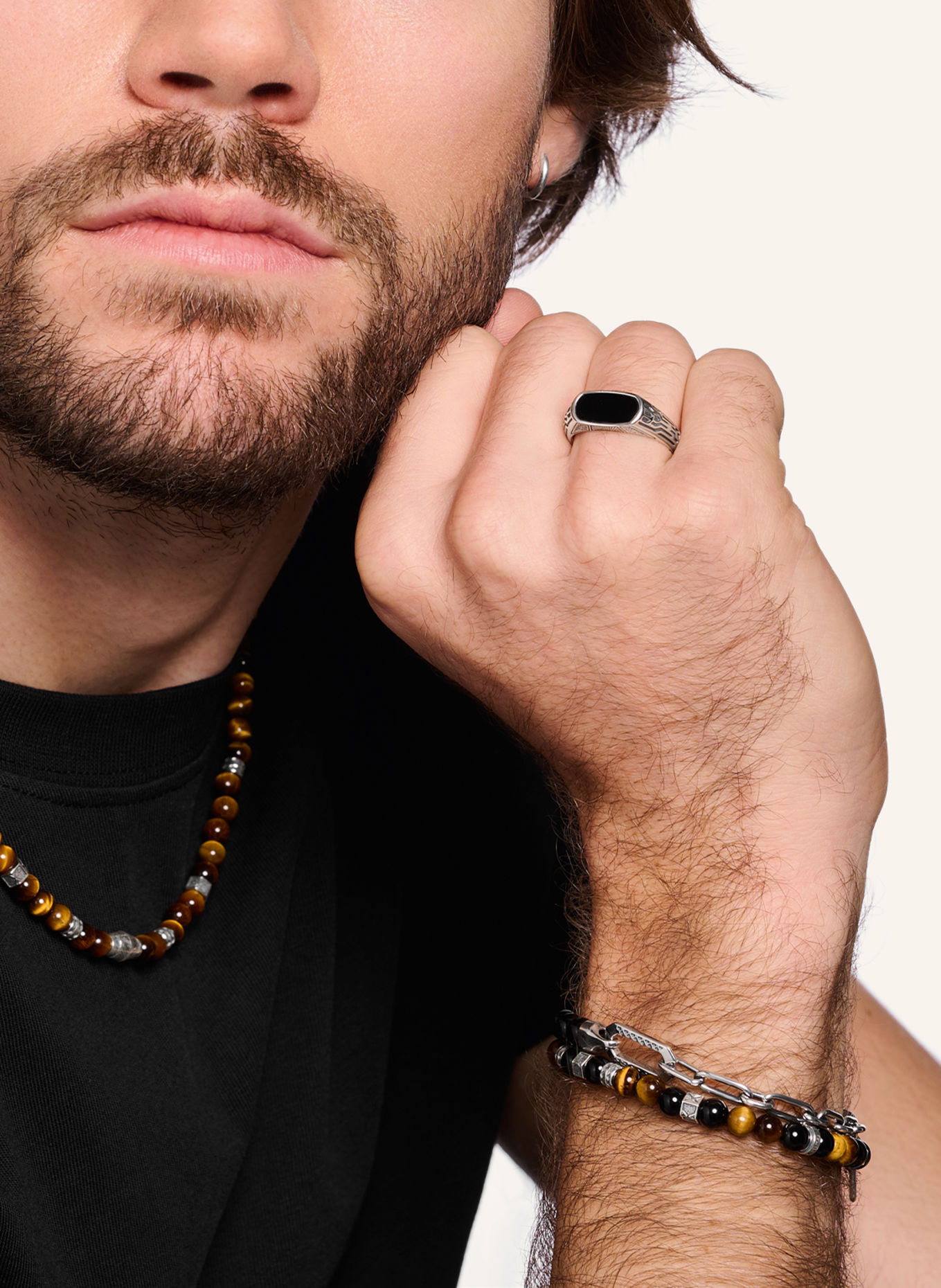 THOMAS SABO Ring: SILBER / SCHWARZ