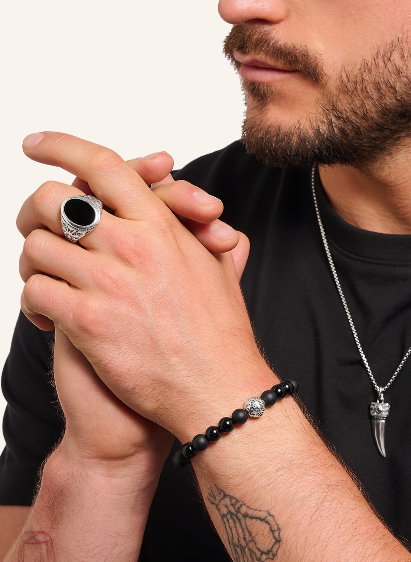 THOMAS SABO Armband: SILBER/ SCHWARZ