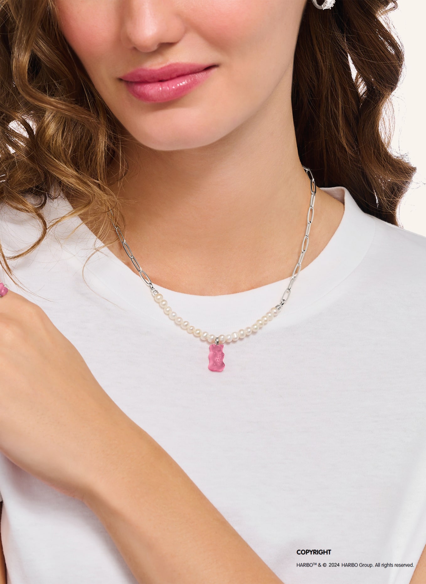 THOMAS SABO Kette, Farbe: SILBER/ PINK/ WEISS (Bild 2)