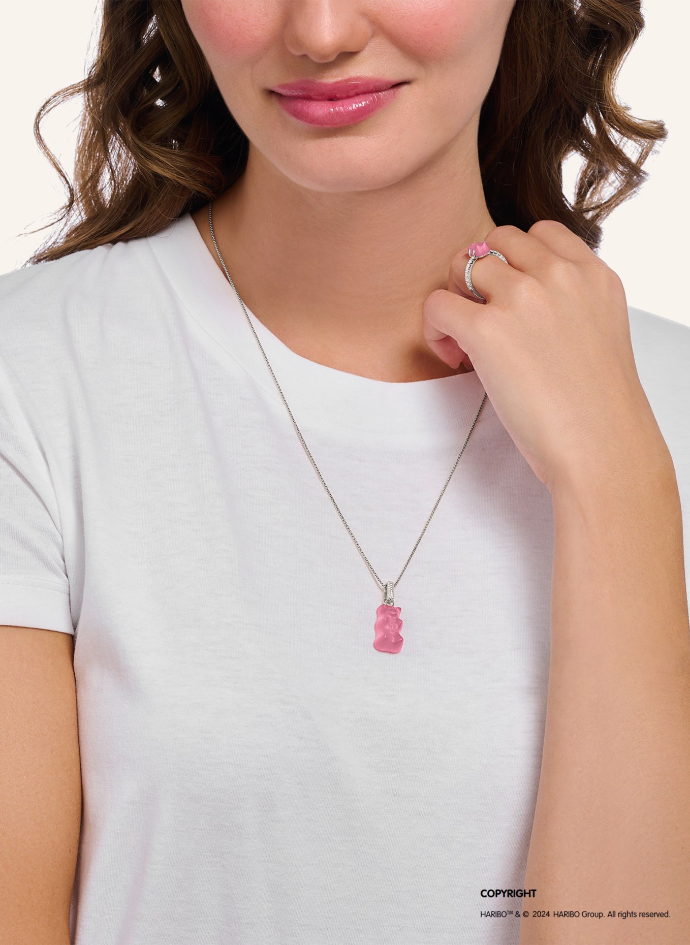 THOMAS SABO Anhänger, Farbe: SILBER/ PINK/ WEISS (Bild 3)