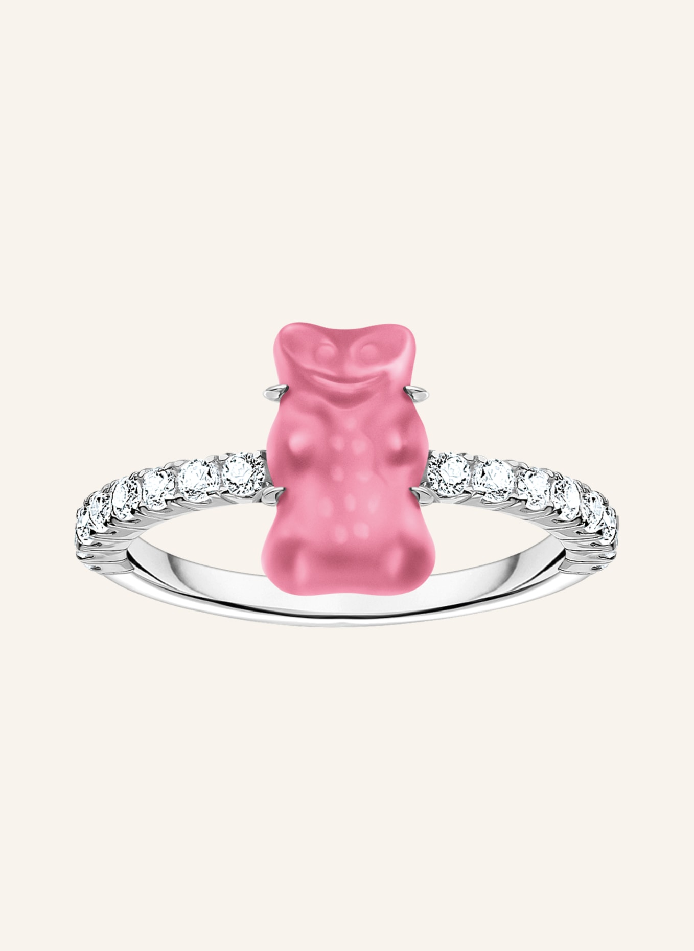 THOMAS SABO Ring, Farbe: SILBER/ PINK/ WEISS (Bild 1)