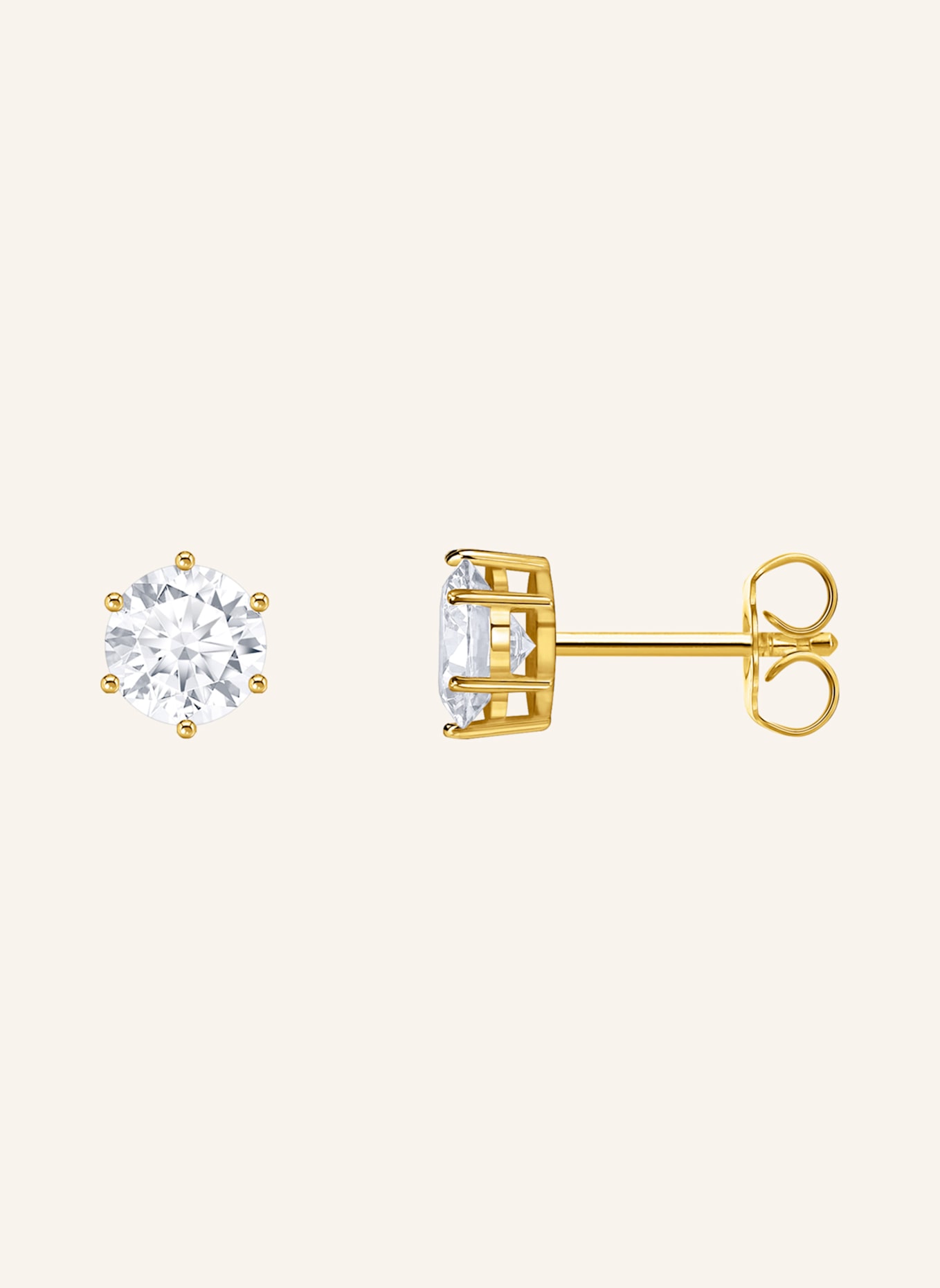 THOMAS SABO Ohrstecker: GOLD/ WEISS