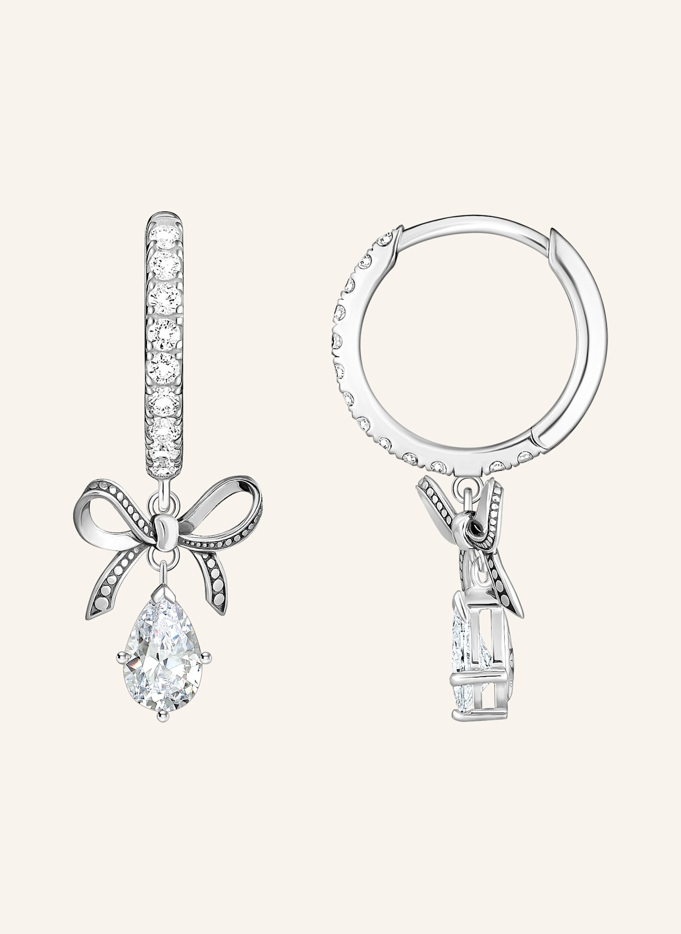 THOMAS SABO Creolen: WEISS/ SILBER