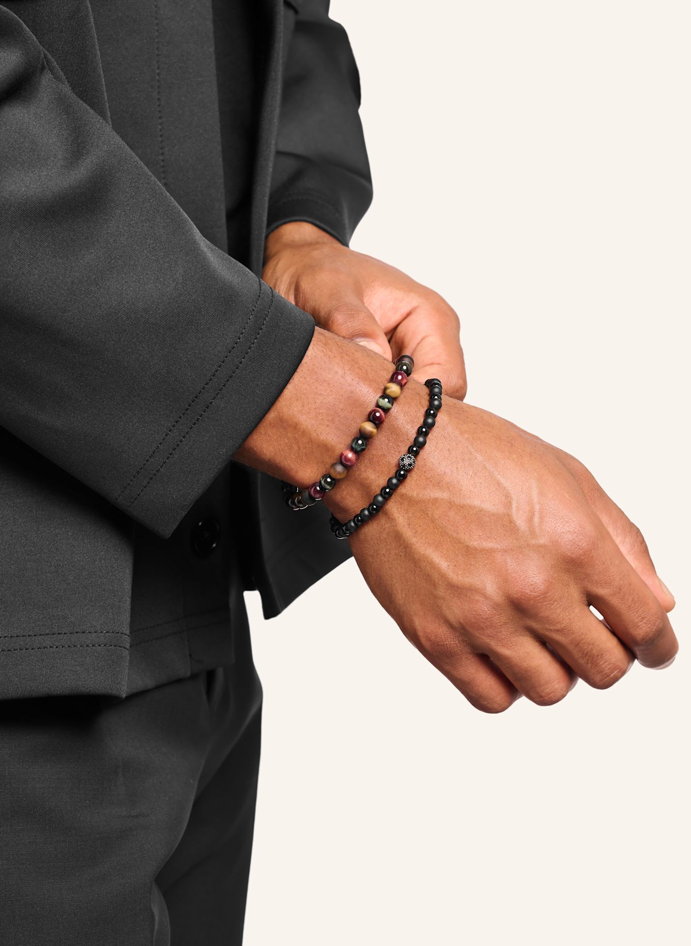 THOMAS SABO Armband: SILBER / BRAUN / DUNKELBRAUN