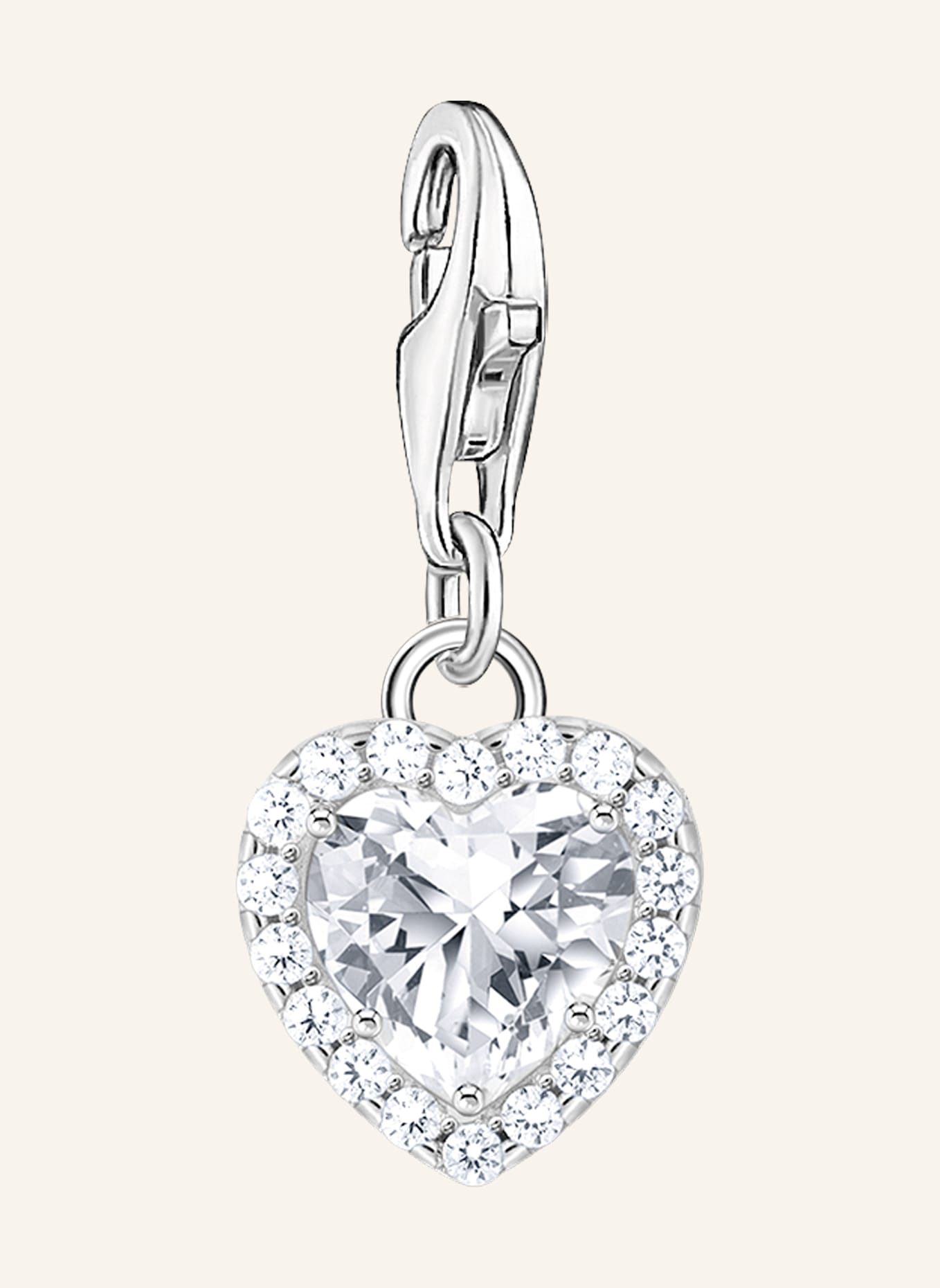 THOMAS SABO Charm-Anhänger: SILBER/ WEISS