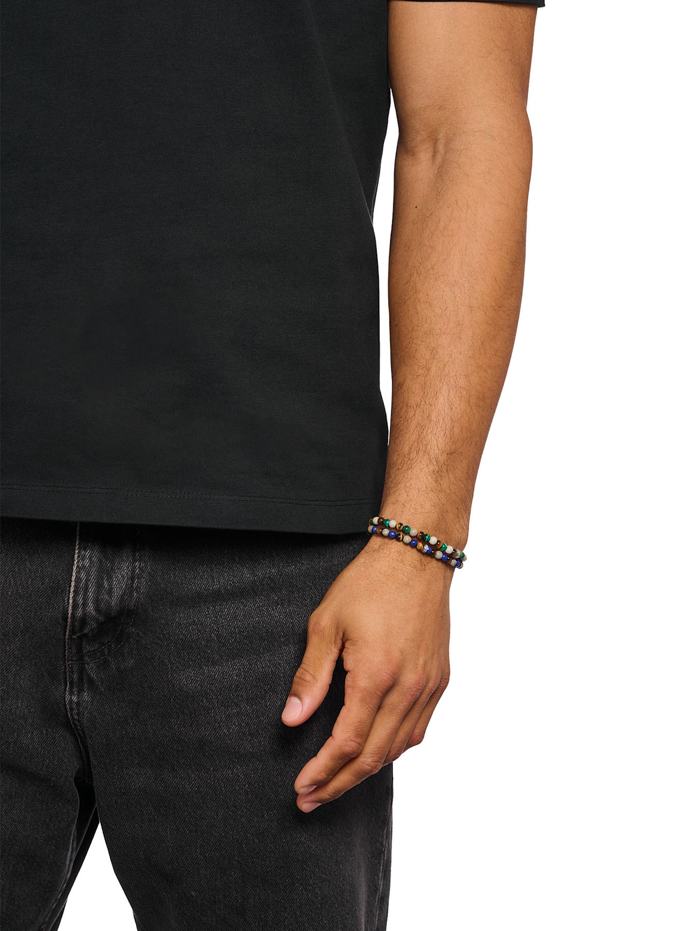 THOMAS SABO Armband: BRAUN / BEIGE / BLAU