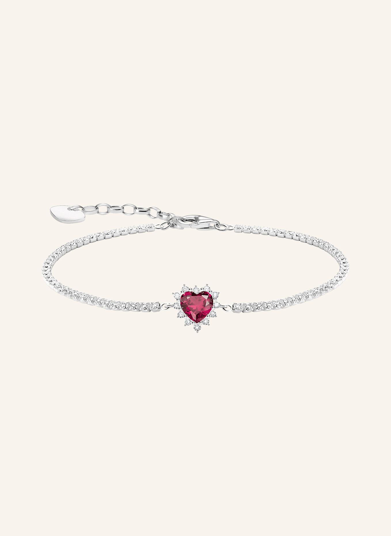 THOMAS SABO Armband: SILBER/ WEISS/ ROT