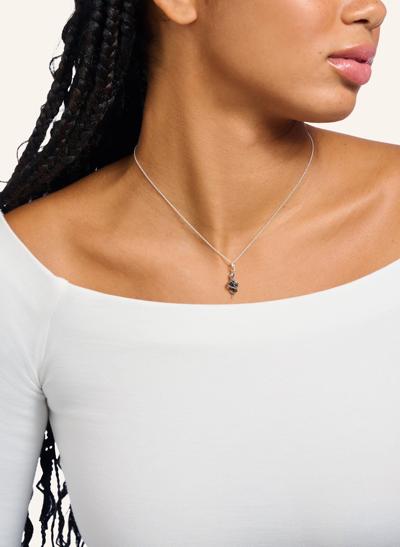 THOMAS SABO Kette: SILBER/ SCHWARZ