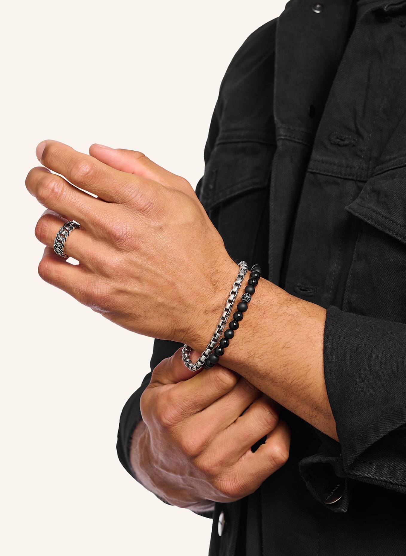 THOMAS SABO Ring: SILBER / SCHWARZ