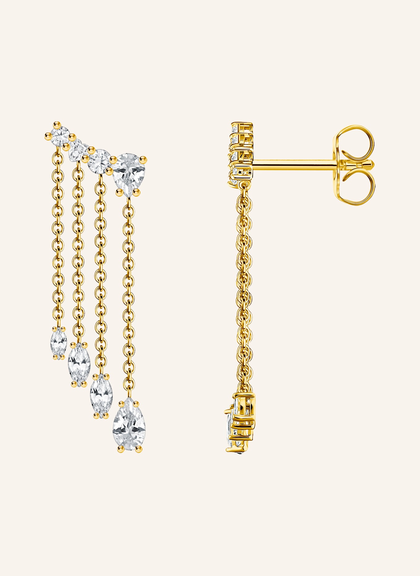 THOMAS SABO Ohrringe: GOLD/ GELB/ WEISS