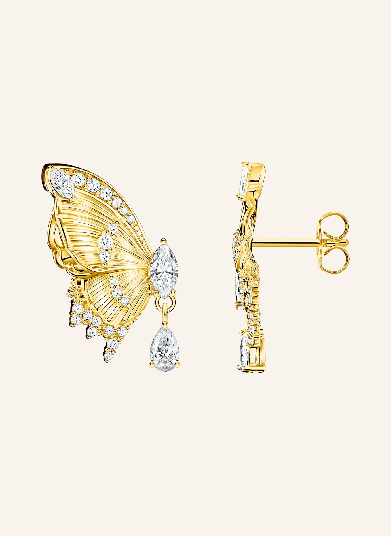 THOMAS SABO Ohrringe: GOLD/ WEISS