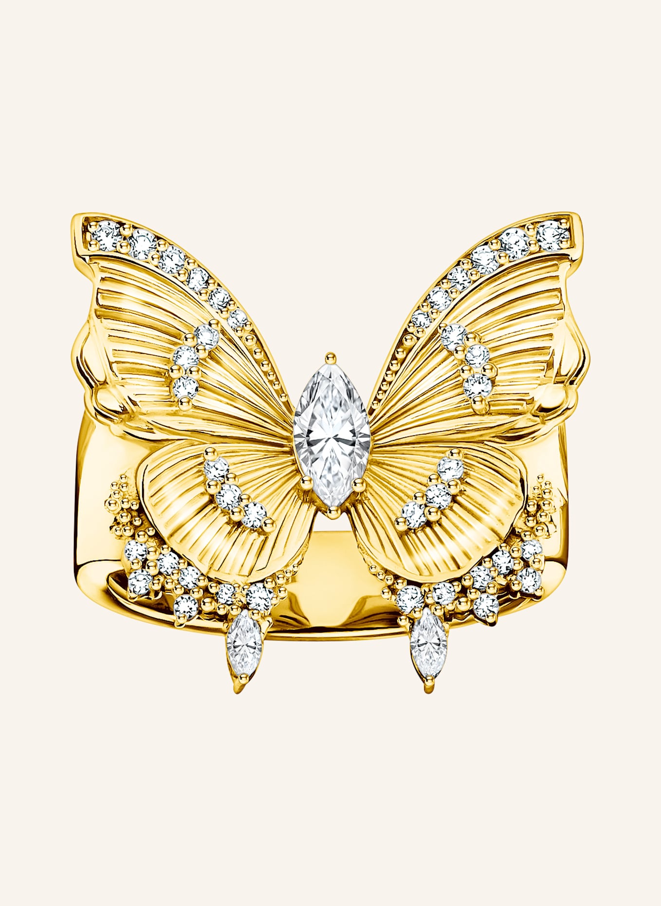 THOMAS SABO Ring: GOLD/ WEISS