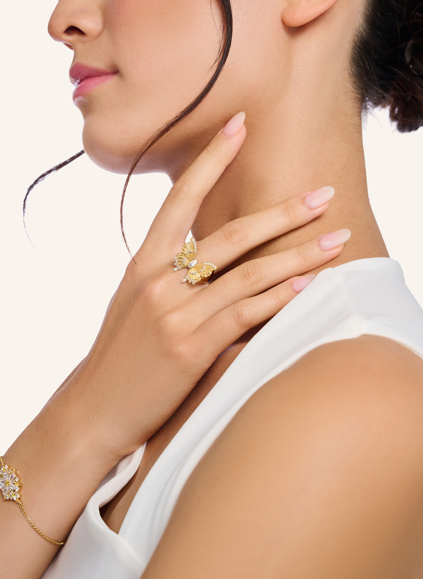 THOMAS SABO Ring: GOLD/ WEISS