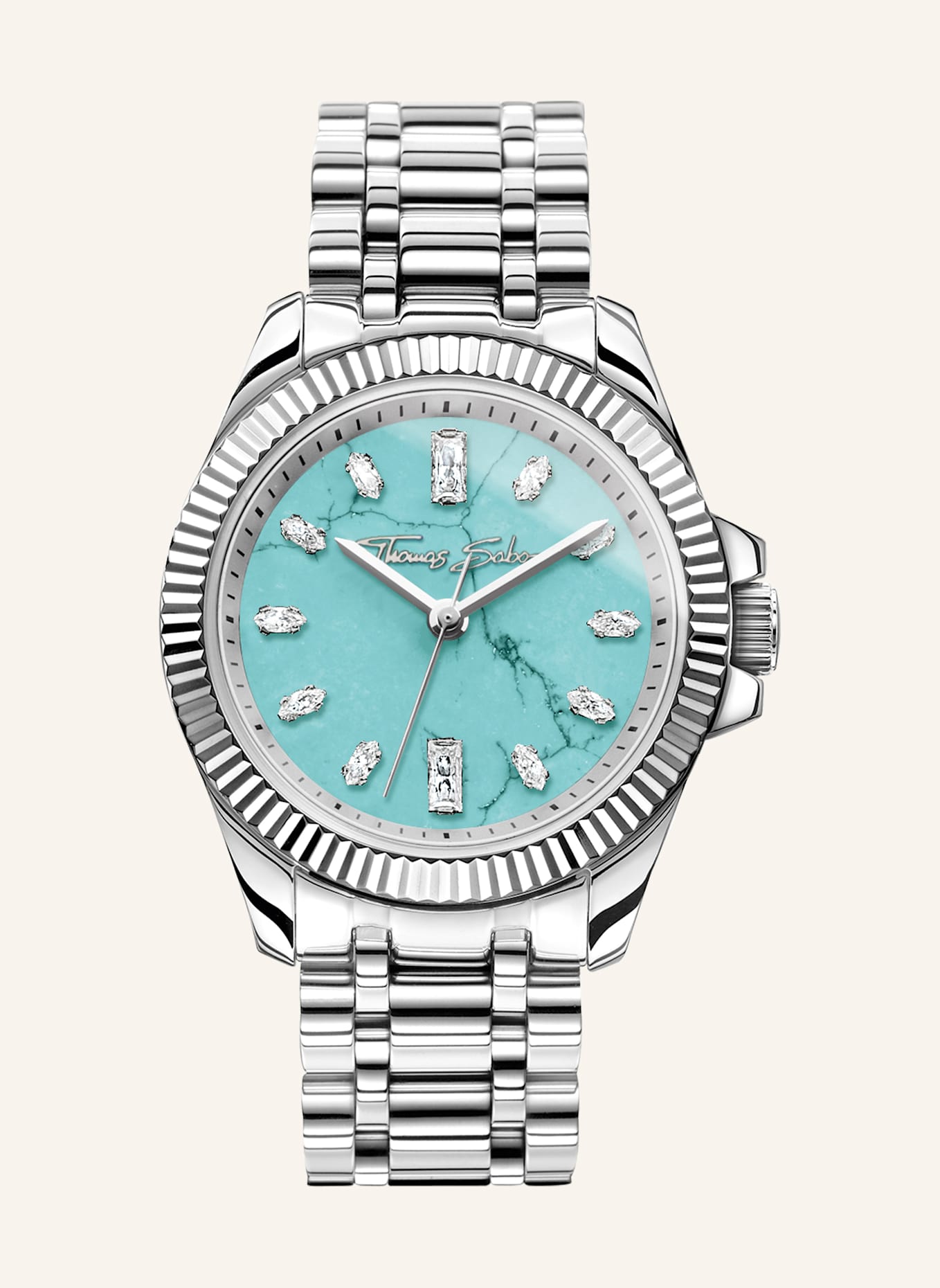 THOMAS SABO Damenuhr: SILBER/ TÜRKIS