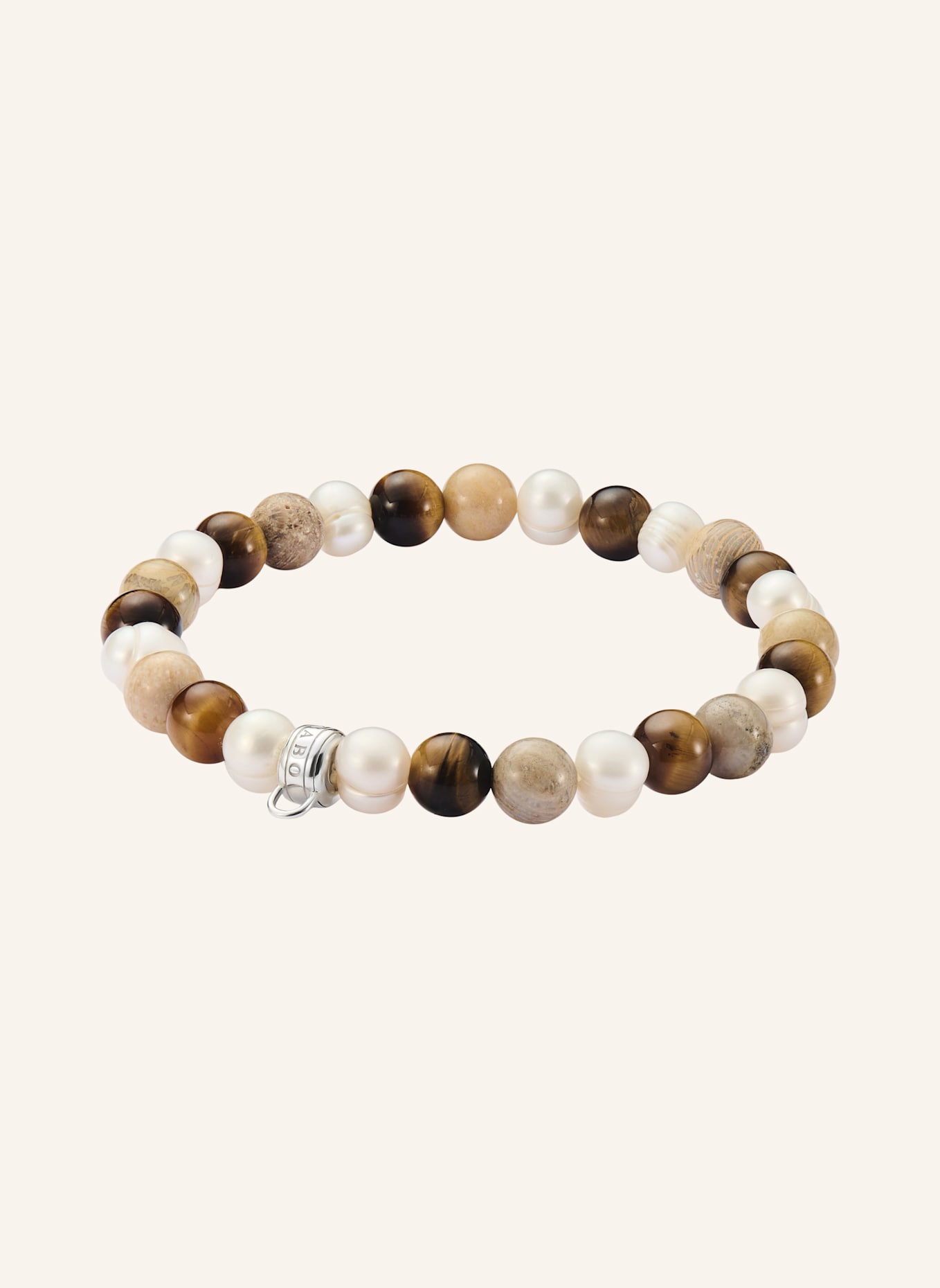 THOMAS SABO Armband: SILBER/ BRAUN/ WEISS