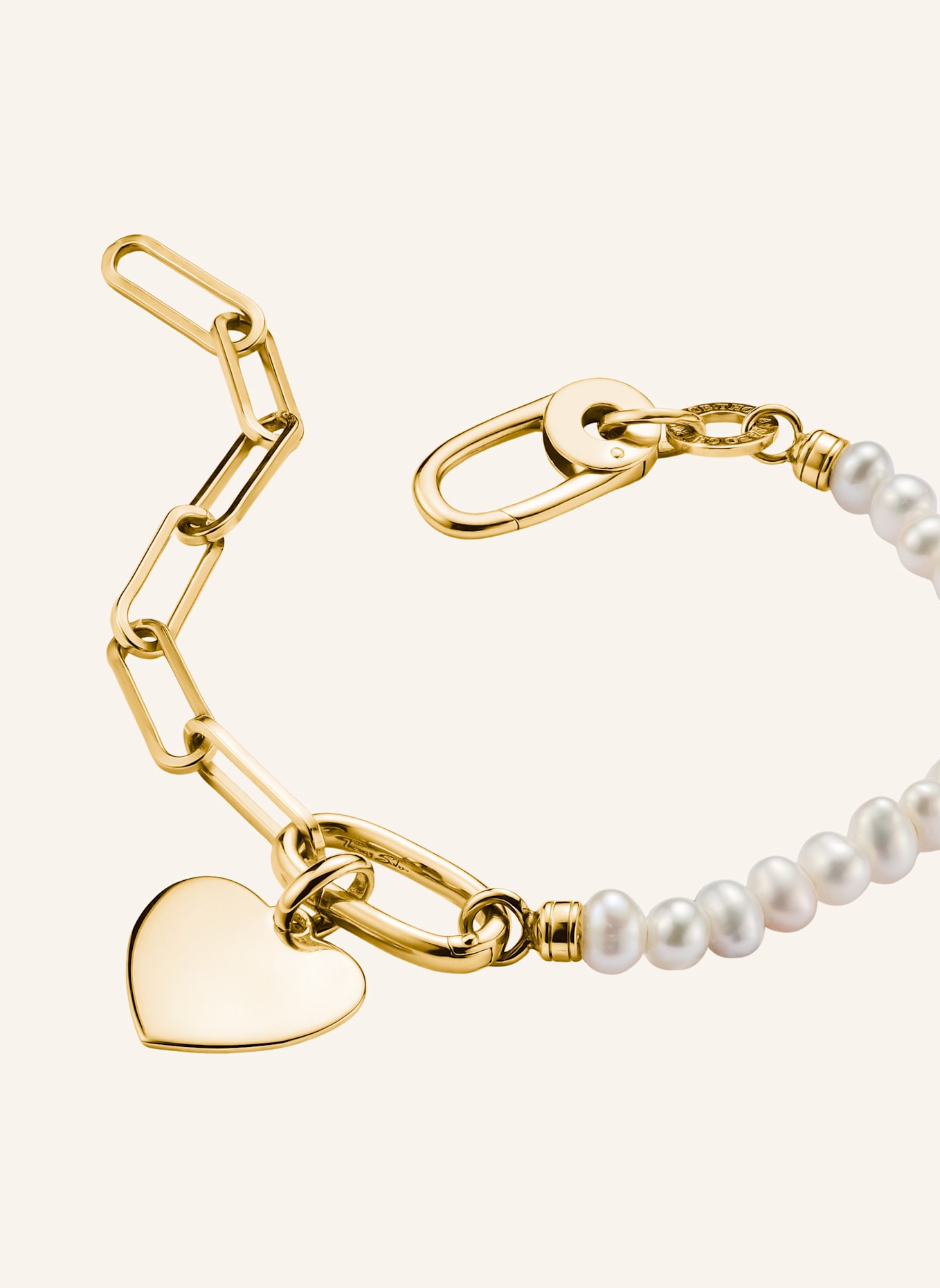 THOMAS SABO Charm-Armband: GOLD/ WEISS