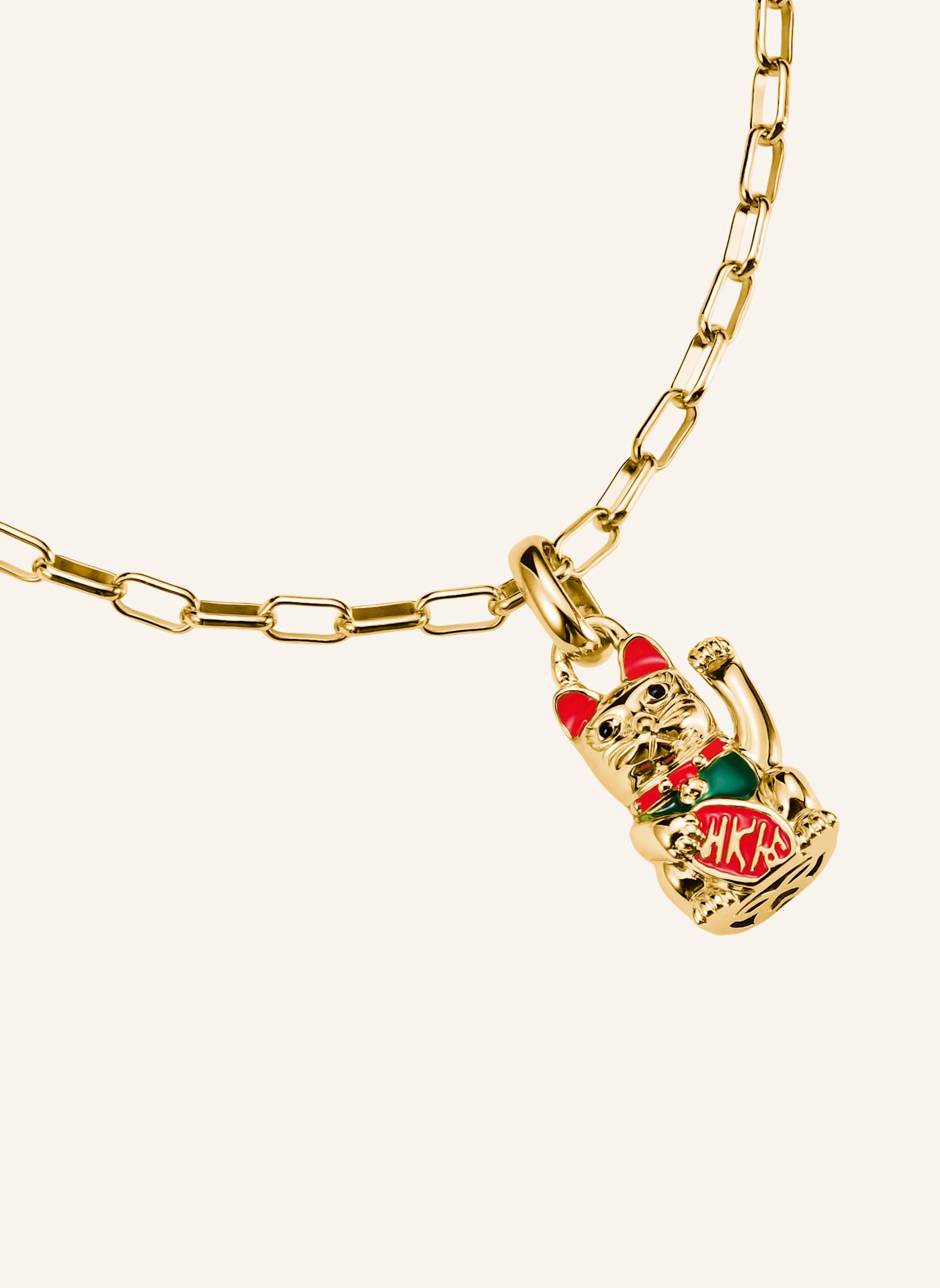 THOMAS SABO Charm-Anhänger: GOLD/ GRÜN/ ROT