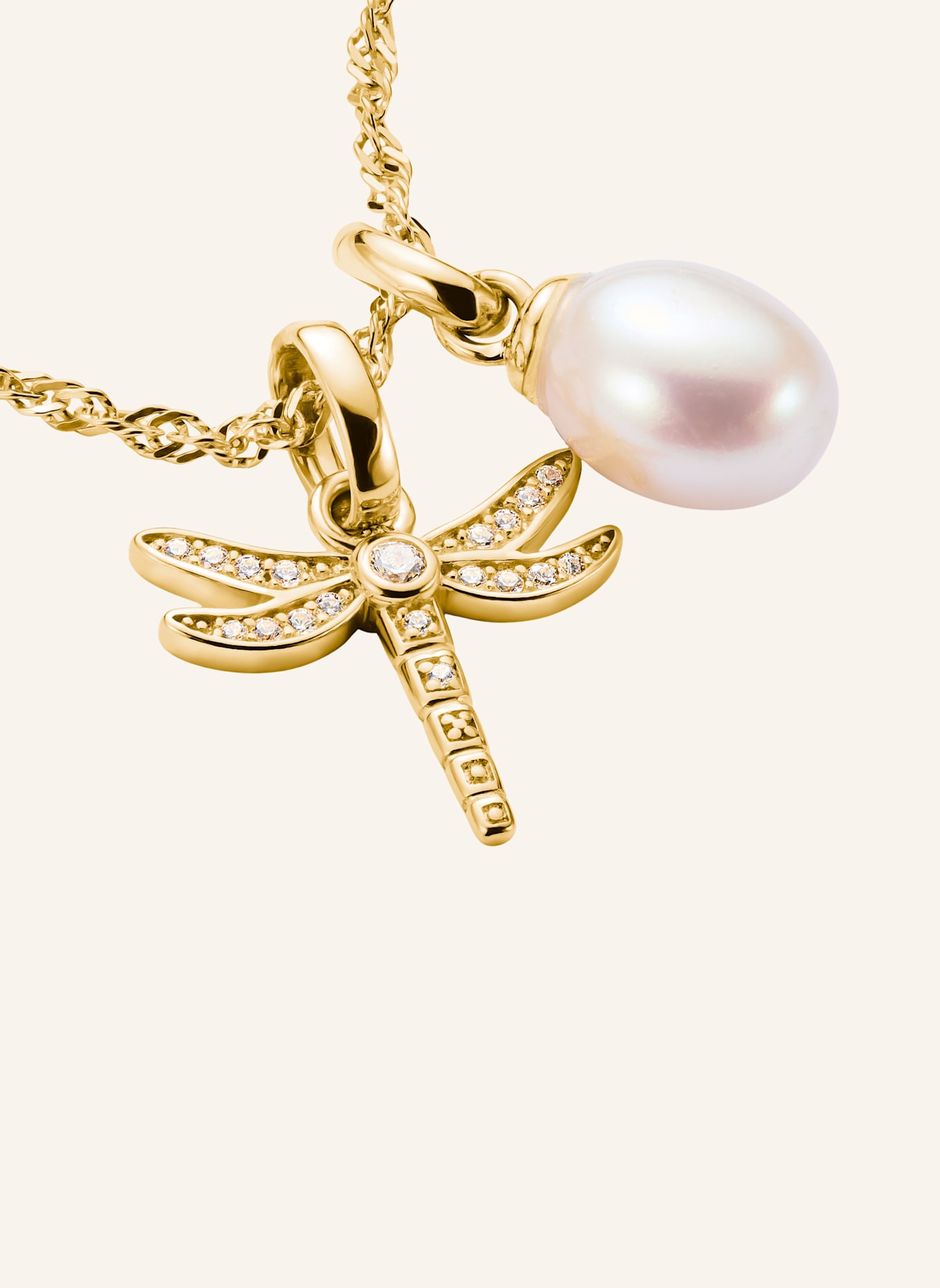 THOMAS SABO Charm-Anhänger: GOLD/ WEISS